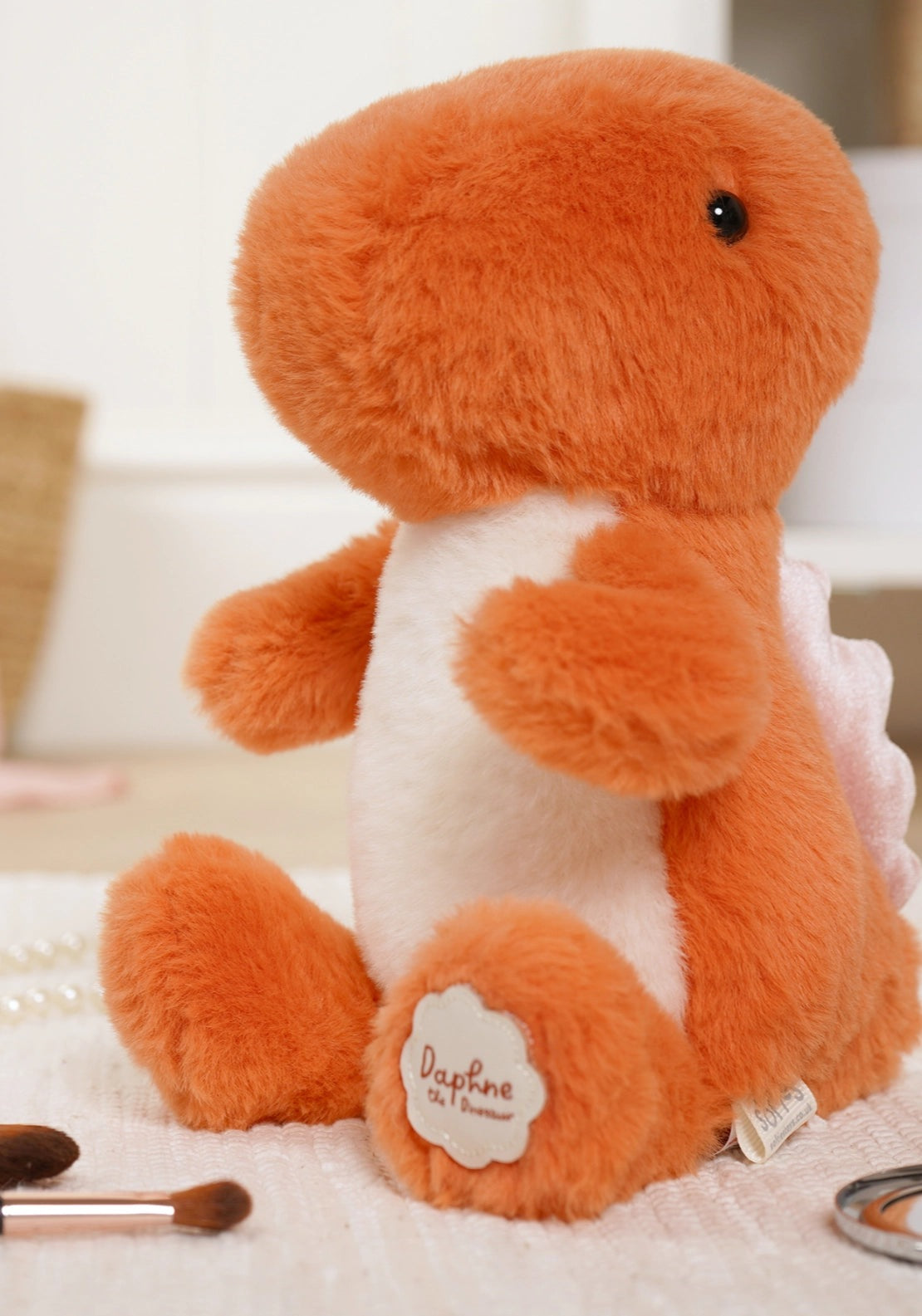 Daphne The Plush Sitting Dinosaur - Orange