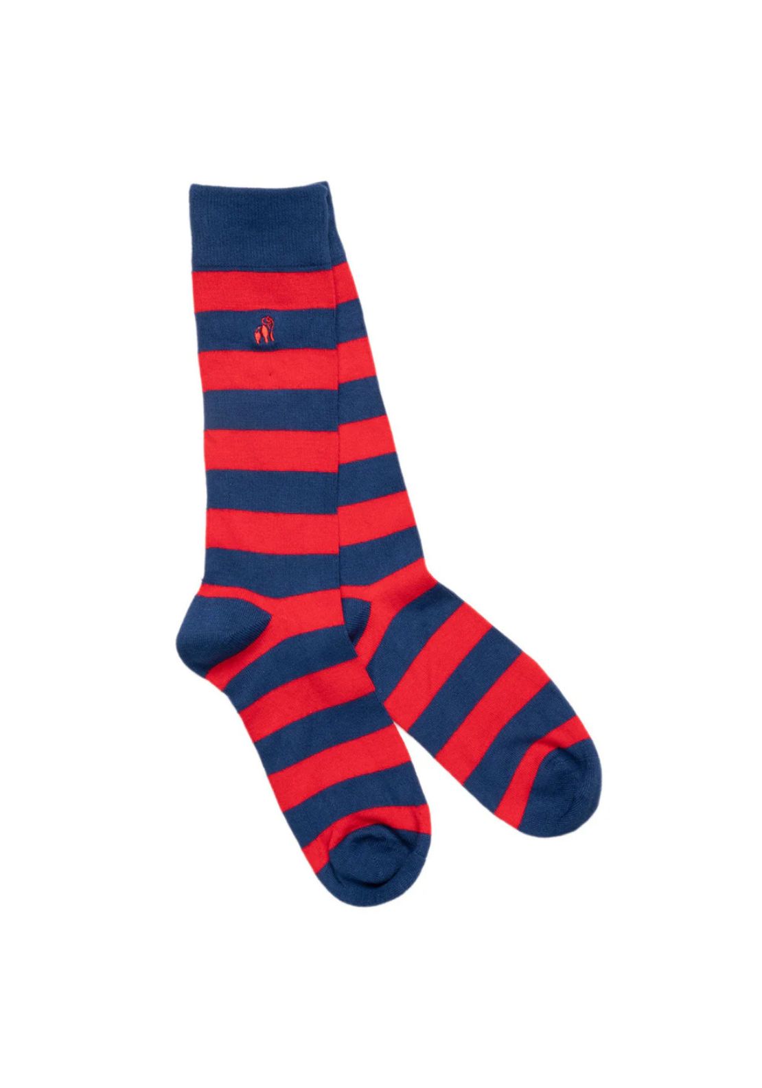 Swole Panda Striped Socks - Red 1 Shaws Department Stores