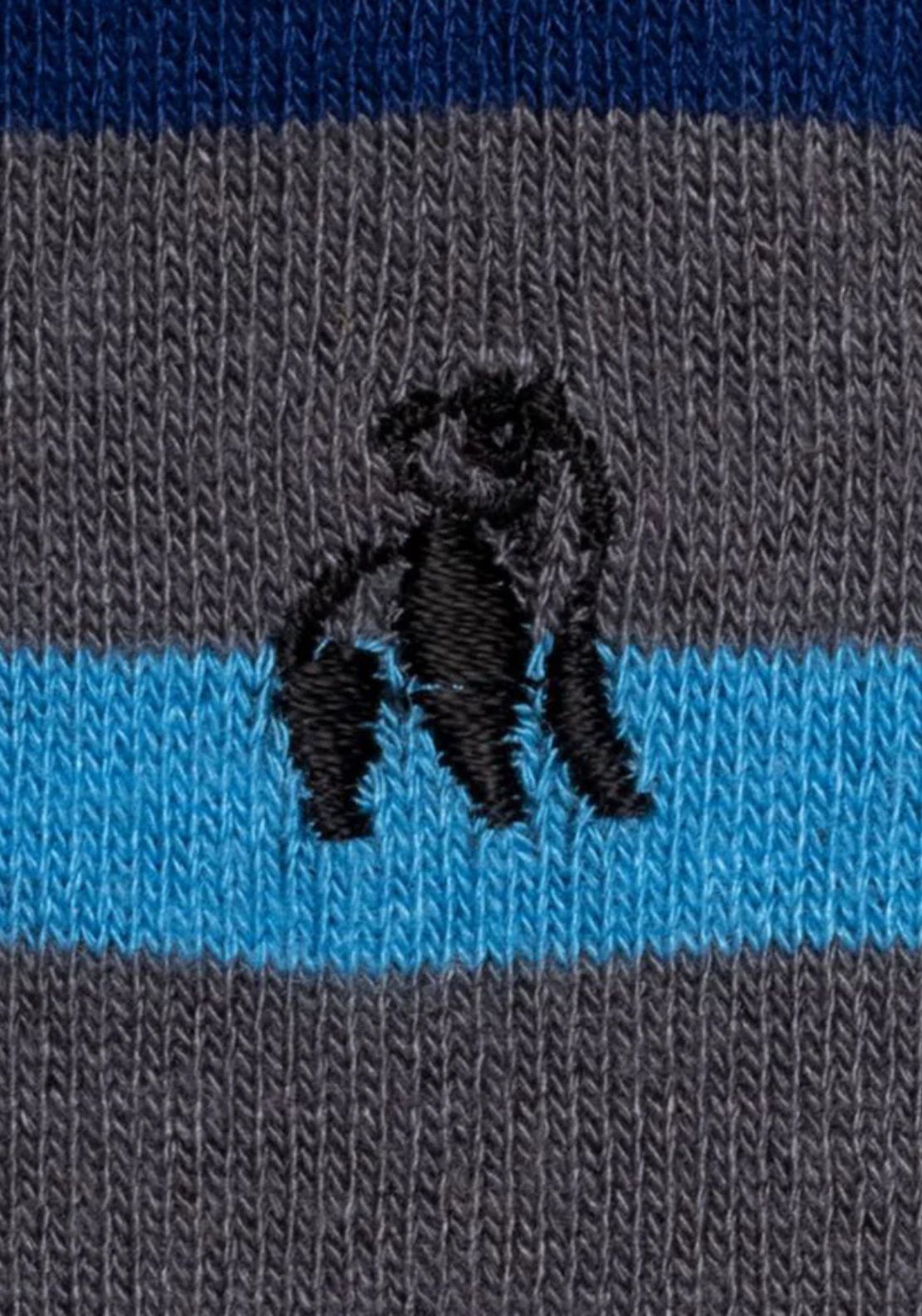 Swole Panda Small Stripe Socks - Grey 2 Shaws Department Stores