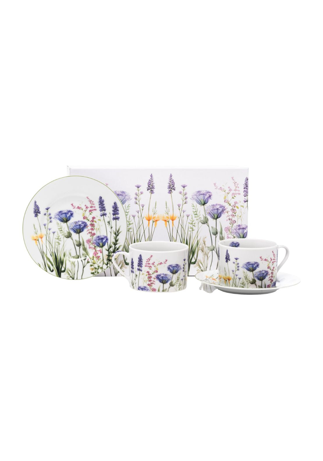 The Grange Collection James Coffee Cup Saucers Set - Purple 1 Shaws Department Stores
