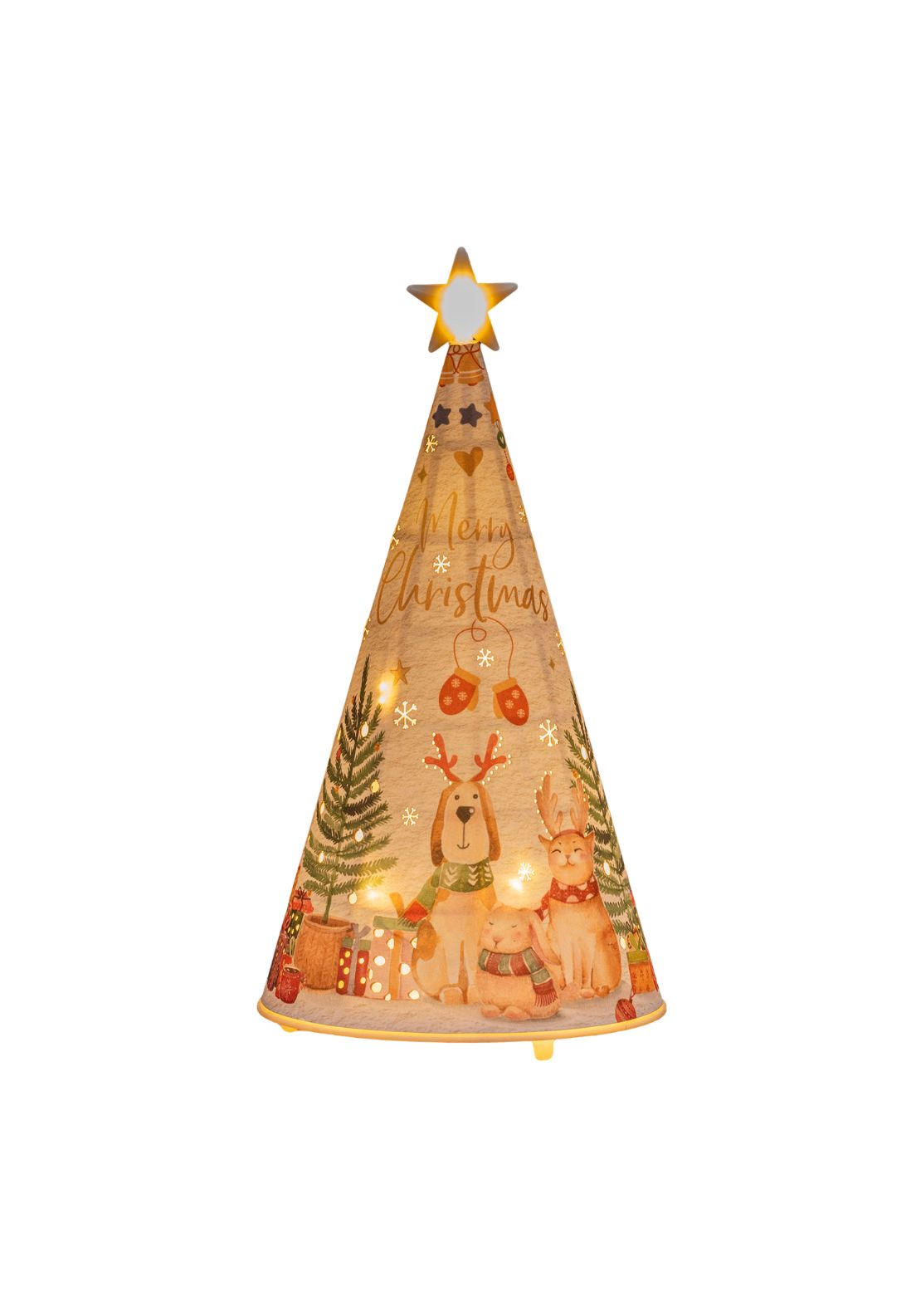 Xmas LED Light Up Tree Lantern