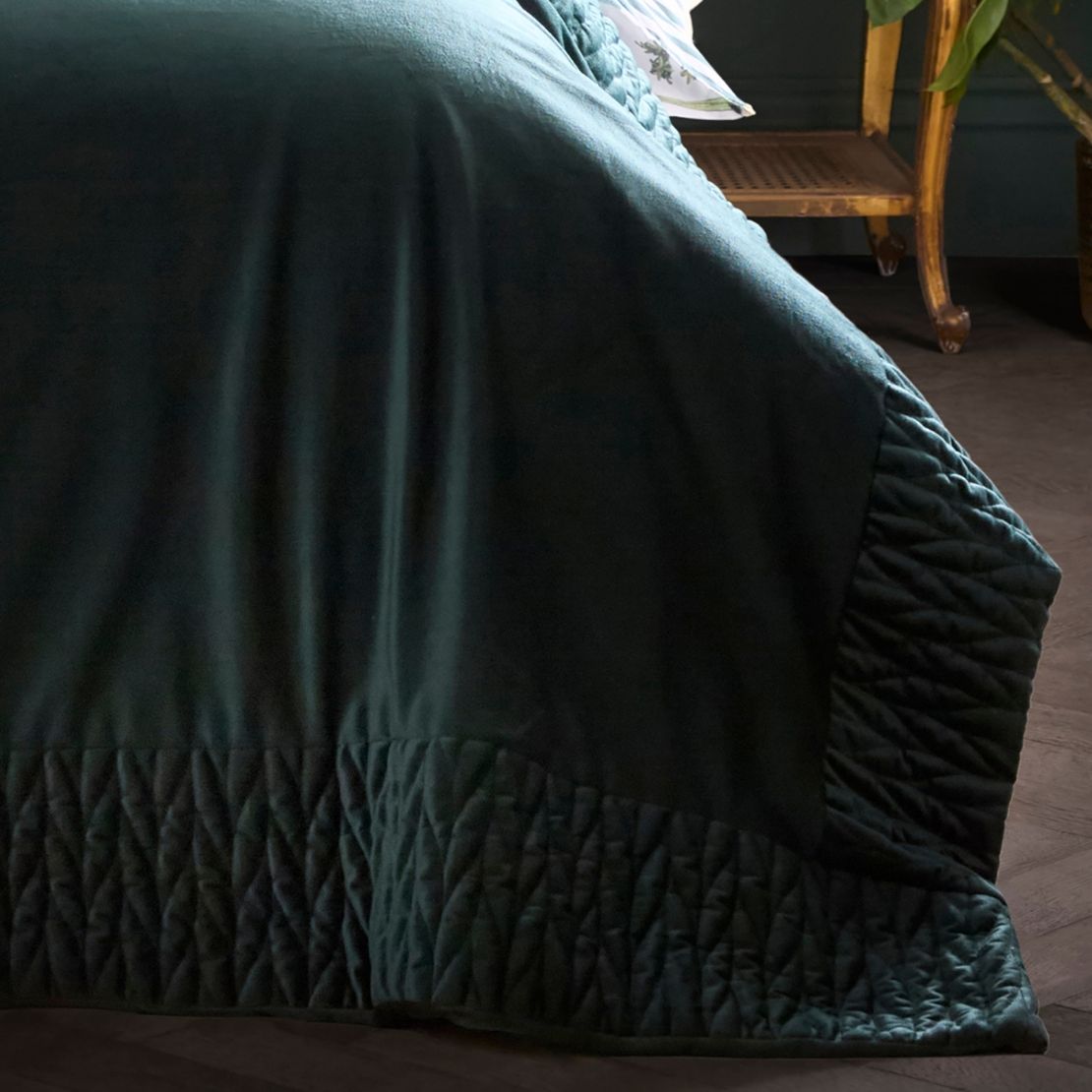 Laurence Llewelyn-bowen Siena Bedspread 150cm x 220cm - Green 3 Shaws Department Stores
