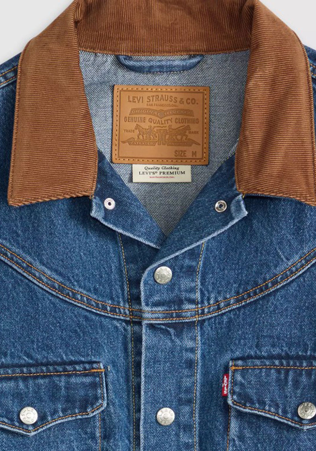 Levis Western Trucker Jacket - Denim 3 Shaws Department Stores