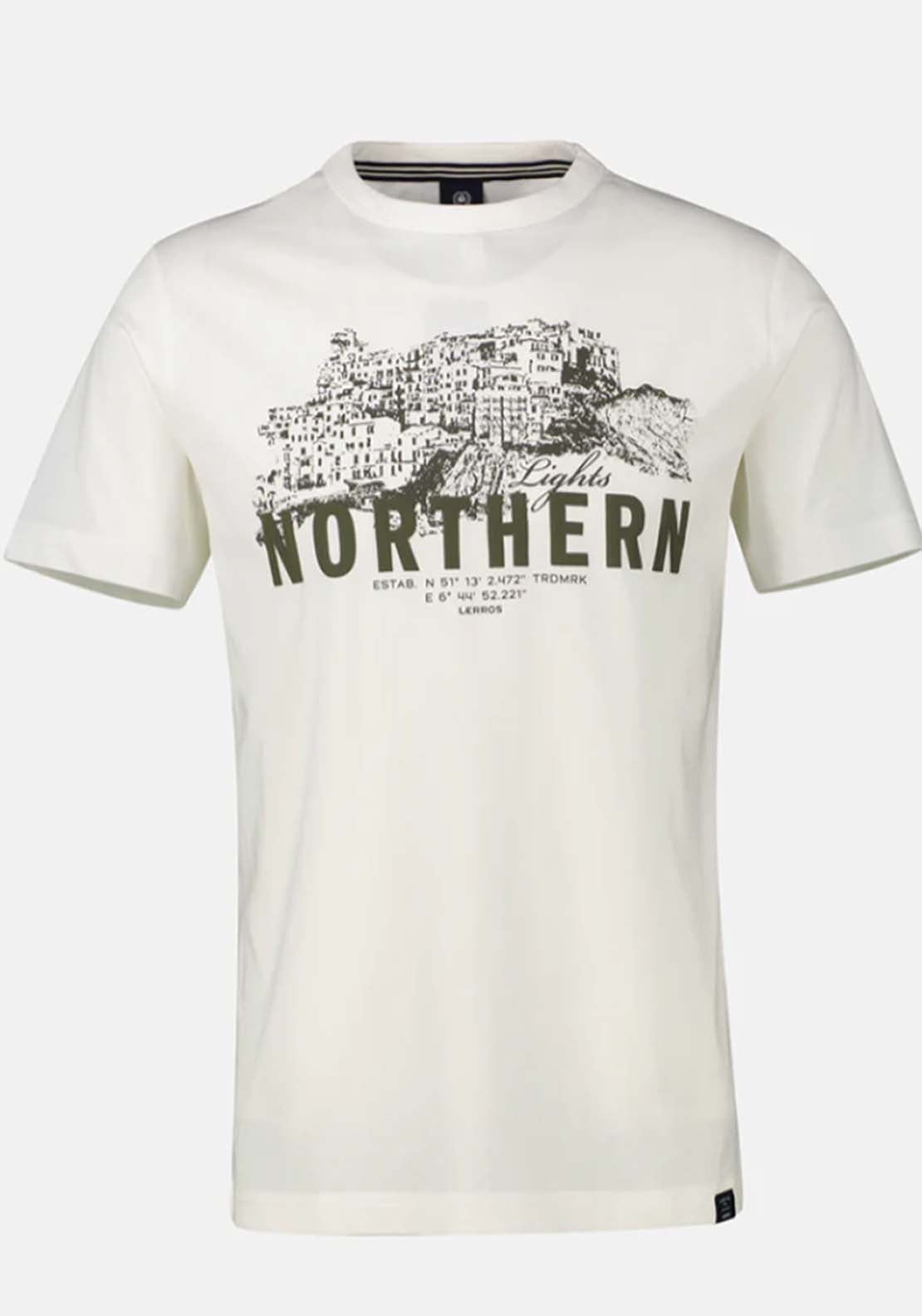 Lerros Graphic Print T-Shirt - White 3 Shaws Department Stores