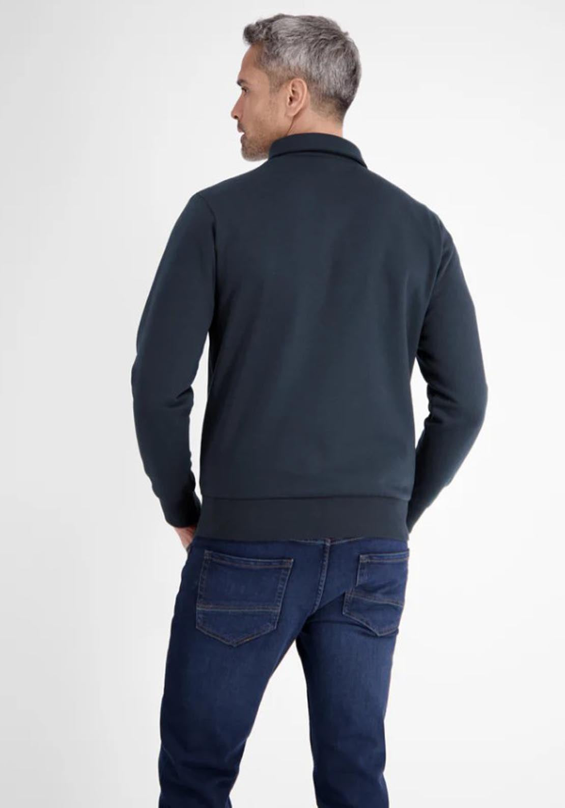 Lerros Sweat Polo Shirt - Classic Navy 2 Shaws Department Stores