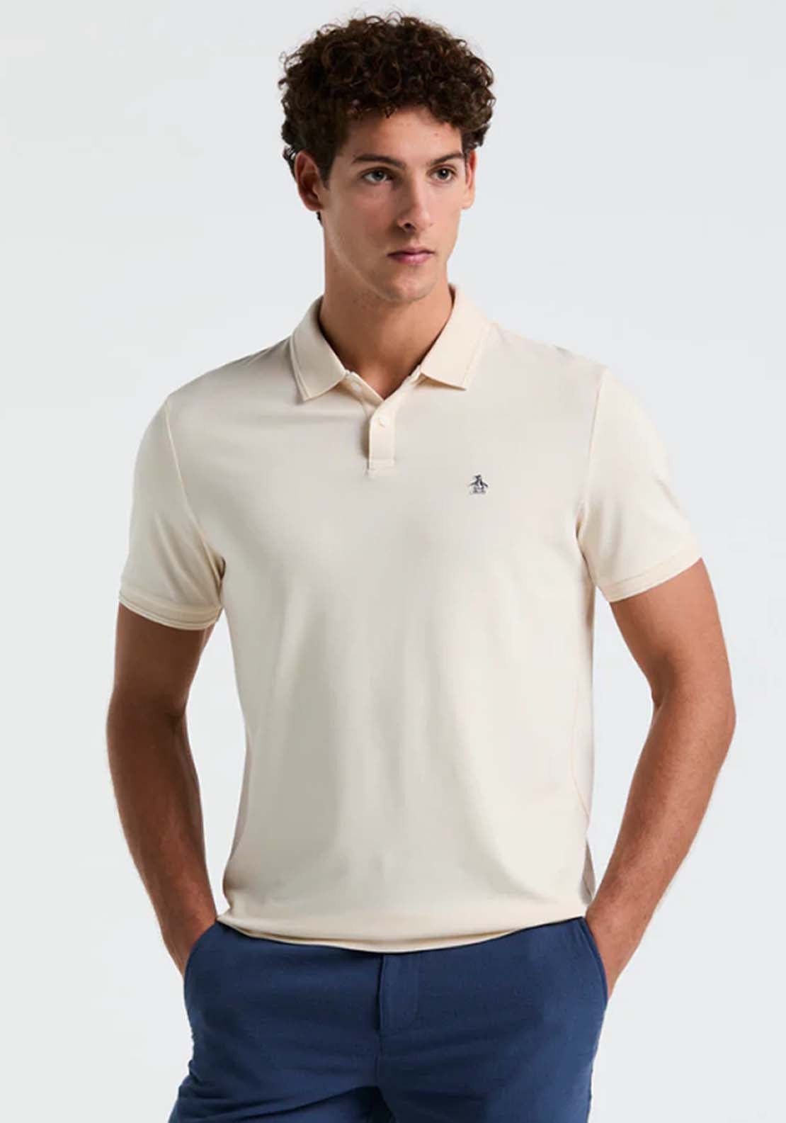 Penguin Pique Polo Shirt - 252 Birch 1 Shaws Department Stores