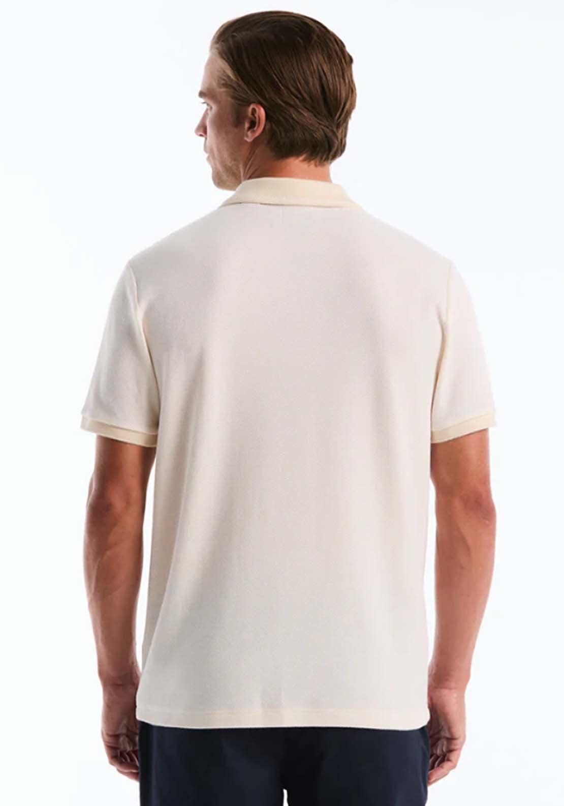 Penguin Honeycomb Textured Collar Polo Shirt - 252 Birch 2 Shaws Department Stores
