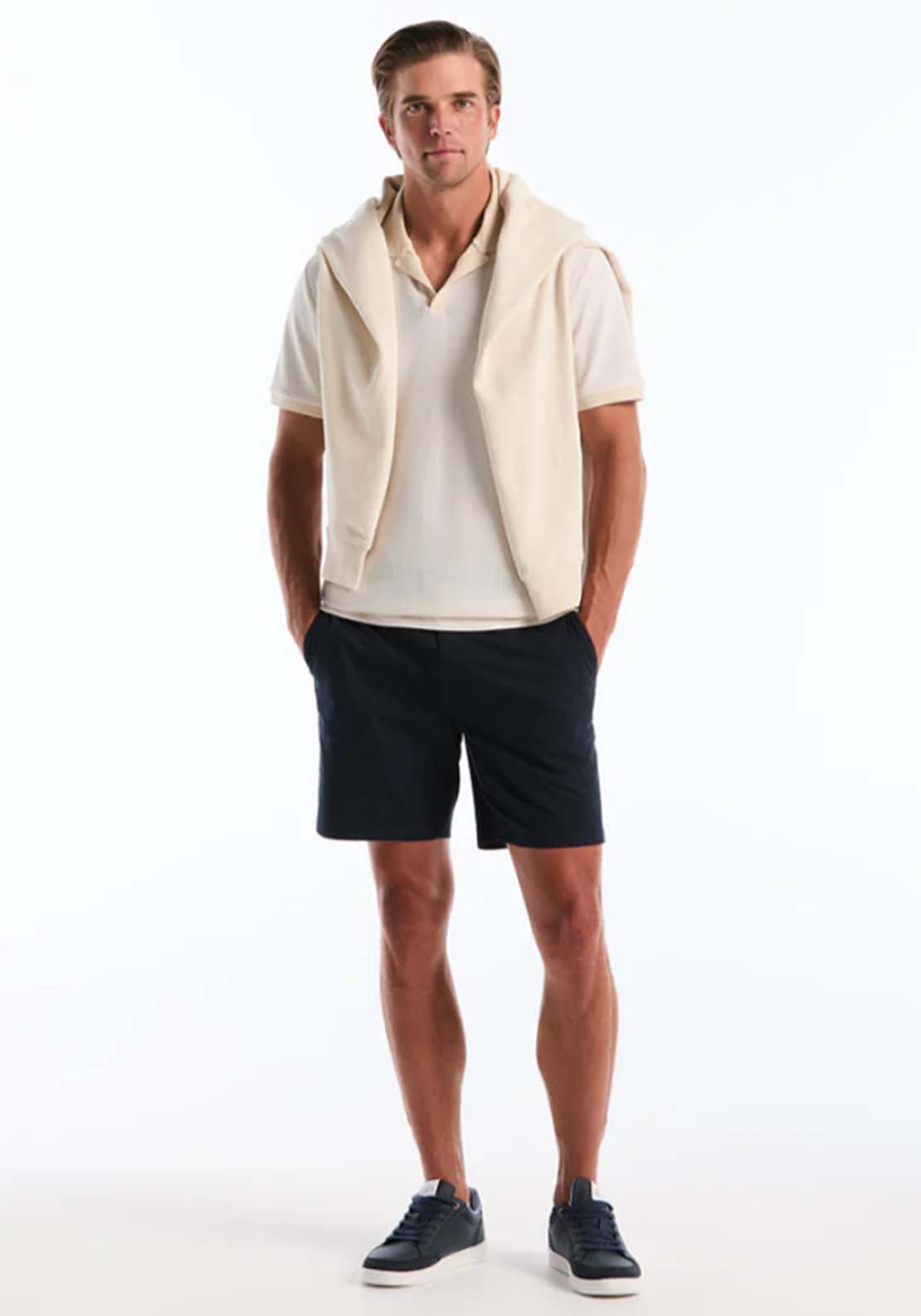 Penguin Honeycomb Textured Collar Polo Shirt - 252 Birch 4 Shaws Department Stores