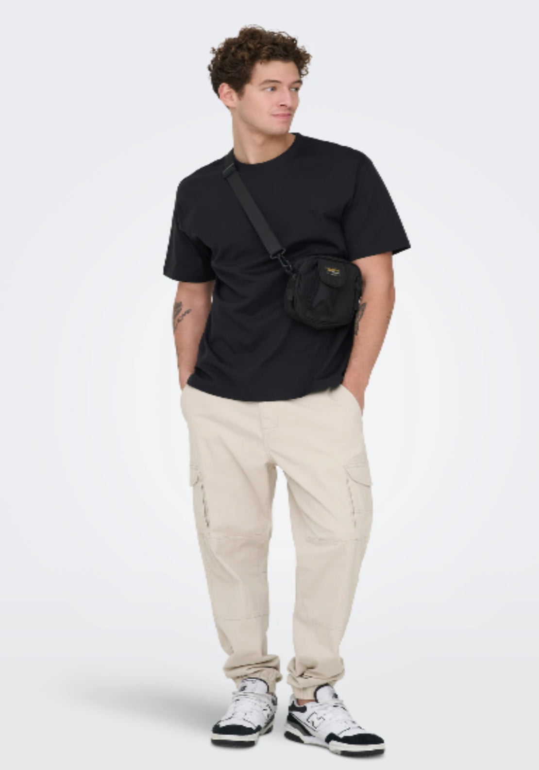 Only & Sons Onsfred T-Shirt - Black 3 Shaws Department Stores