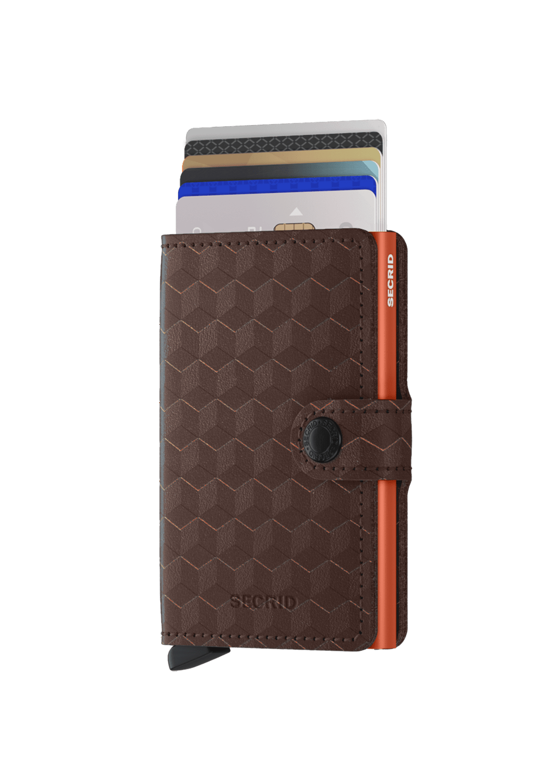 Secrid Mini Optical Wallet - Brown & Orange 2 Shaws Department Stores