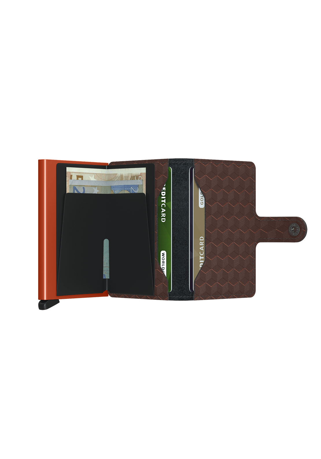 Secrid Mini Optical Wallet - Brown & Orange 5 Shaws Department Stores