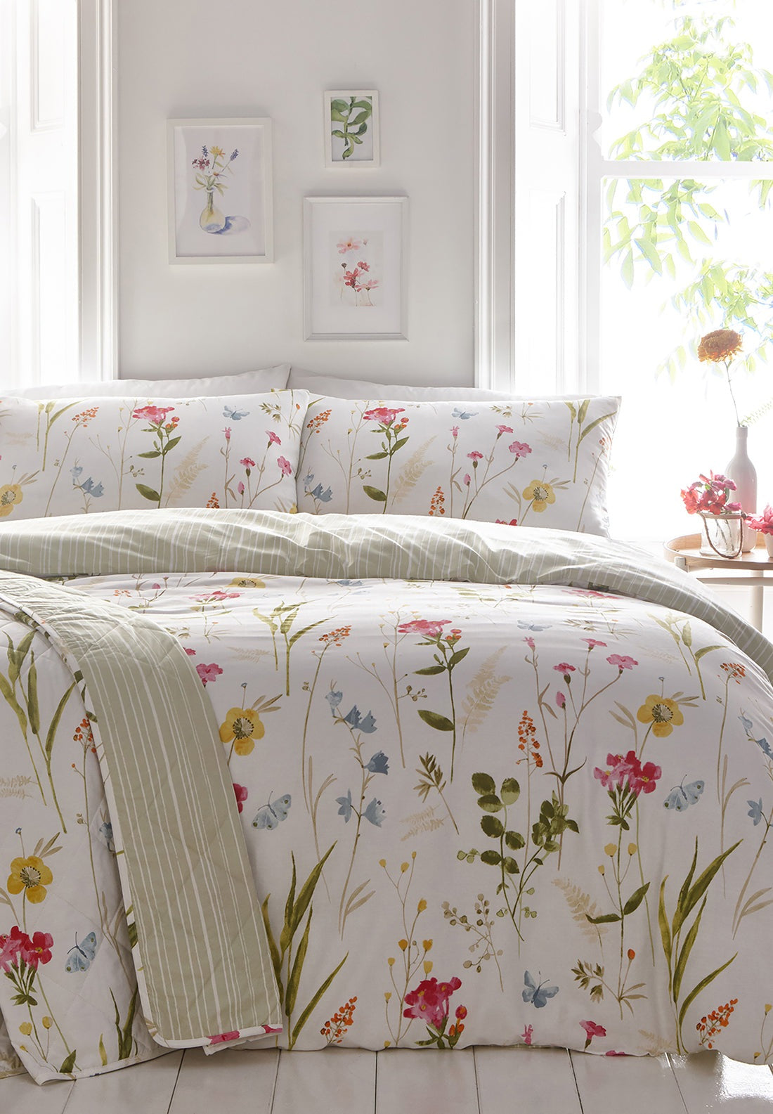 The Home Collection Spring Time Duvet Cover Set - Teal 1 Shaws Department Stores