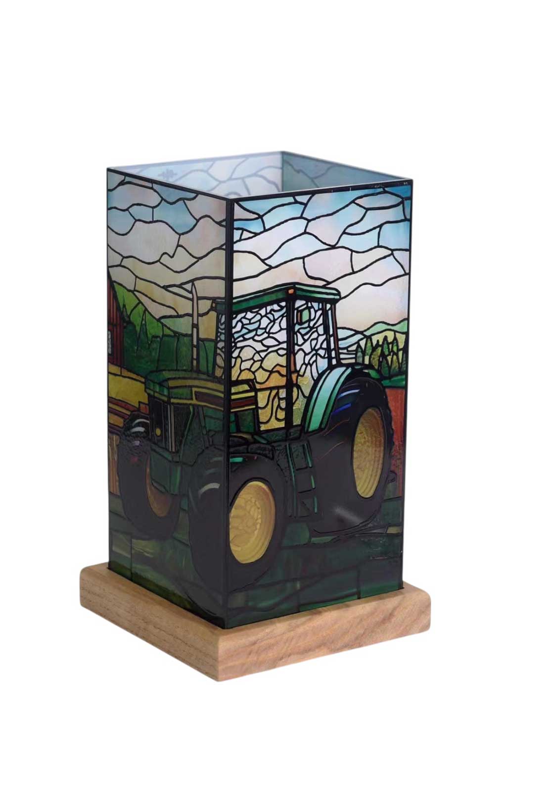 Kavanagh Giftware Stained Glass Tractor Lamp - Multi 1 Shaws Department Stores