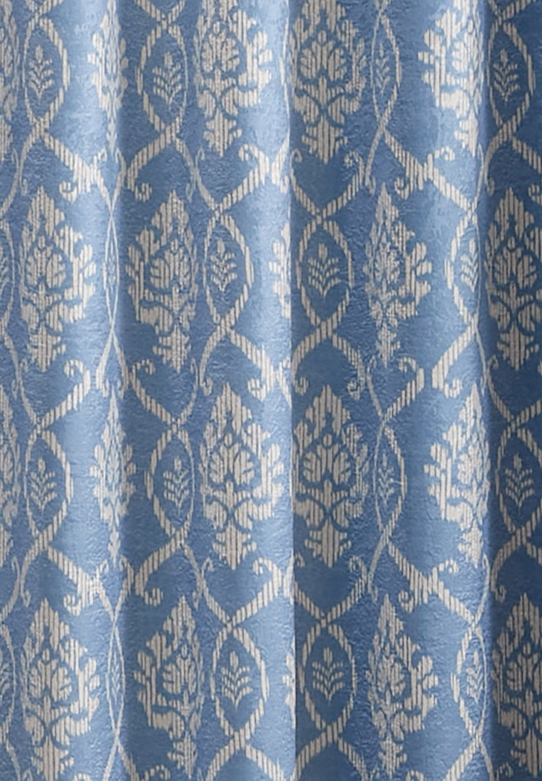 The Home Collection Strata Damask Readymade Curtains - Blue 2 Shaws Department Stores