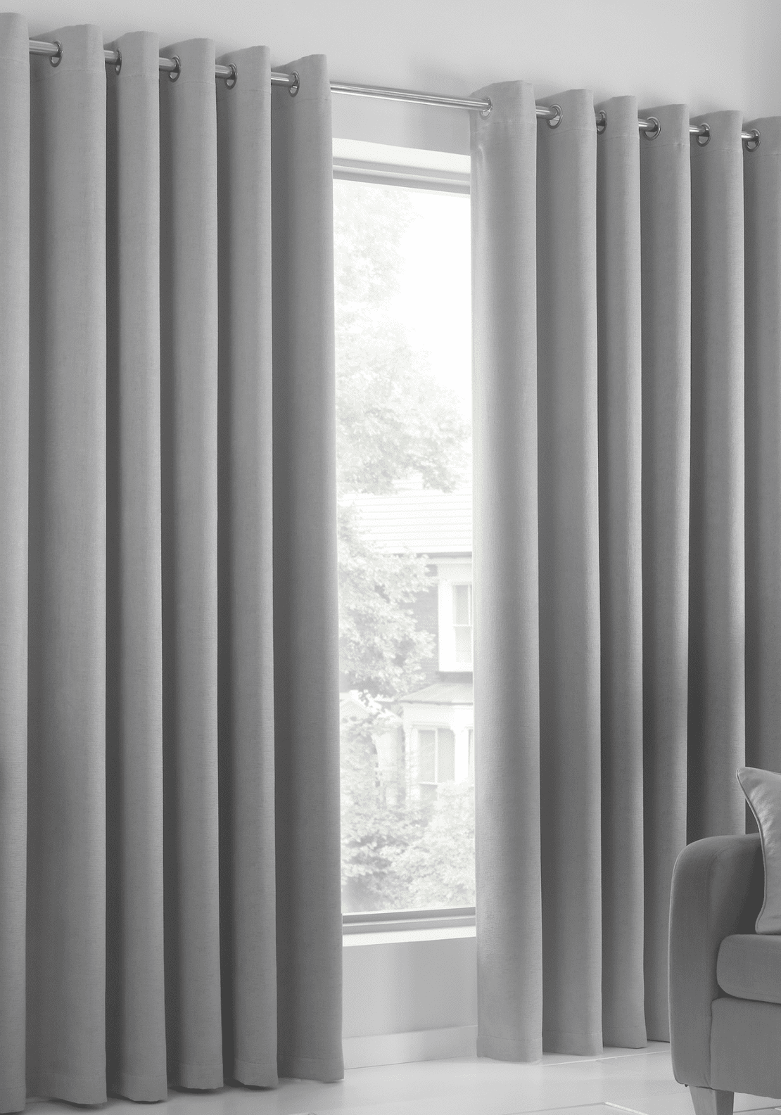 The Home Collection Strata Curtains - Grey 1 Shaws Department Stores