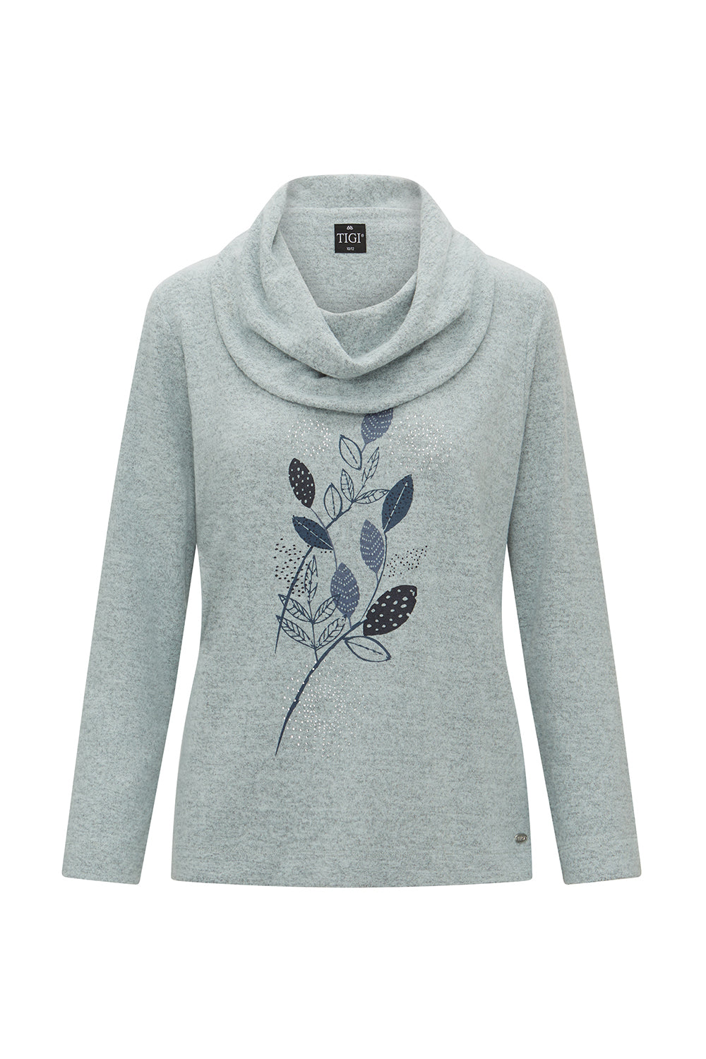 Tigiwear Leaf Placement Cowl Neck Top 2 Shaws Department Stores