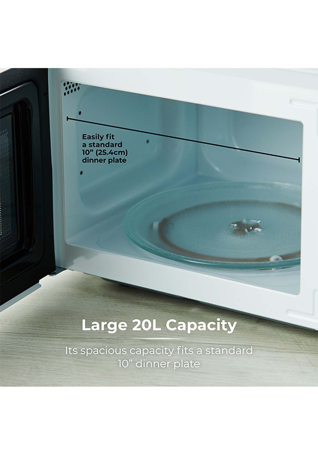 Tower 20L 800w Microwave - White 4 Shaws Department Stores