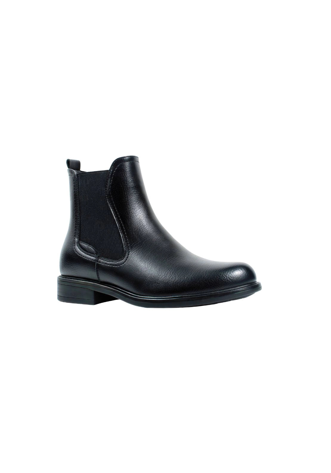 Low Heel Chelsea Boot - Black