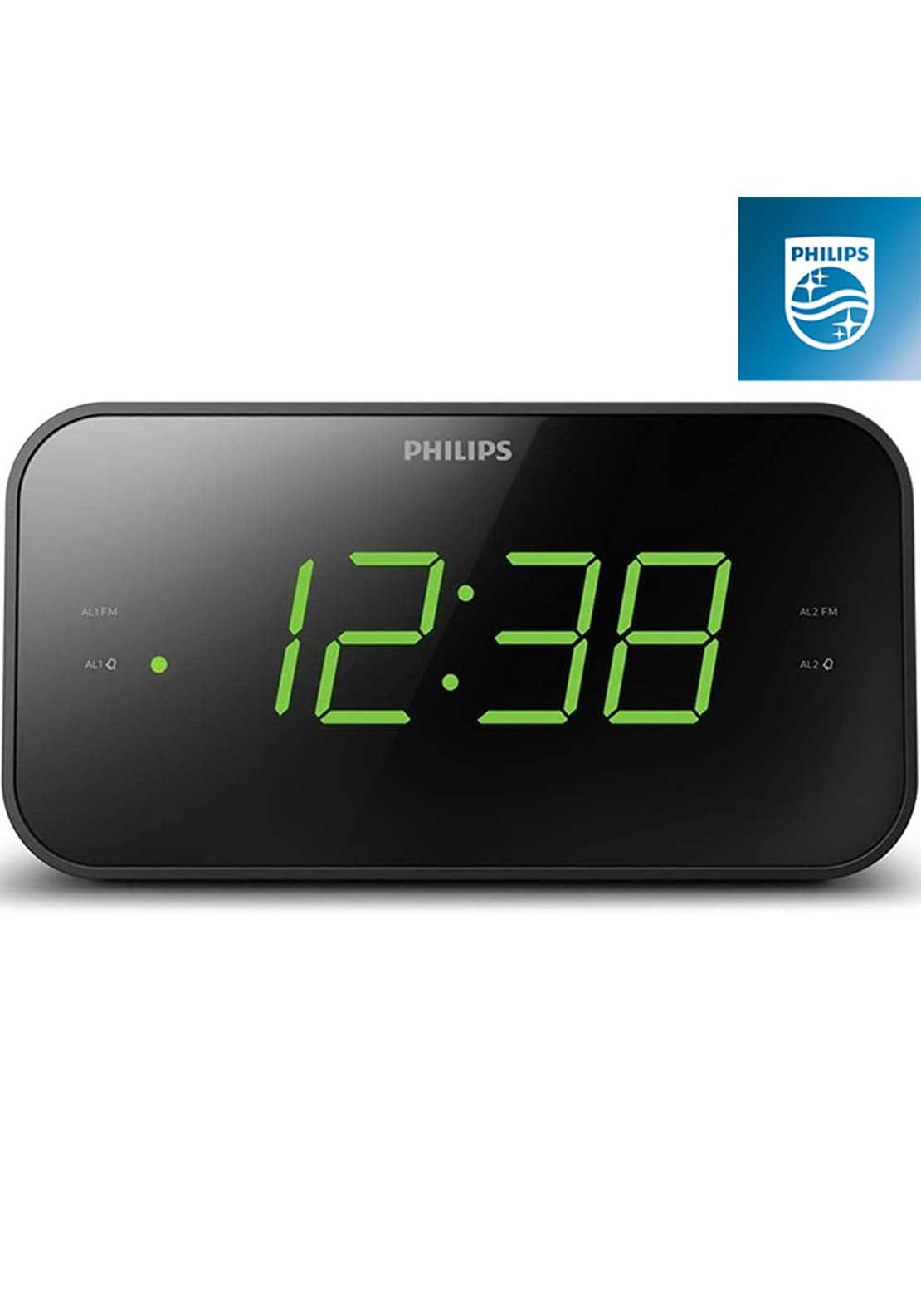 Philips Alarm Clock - Black | Tar330605 1 Shaws Department Stores