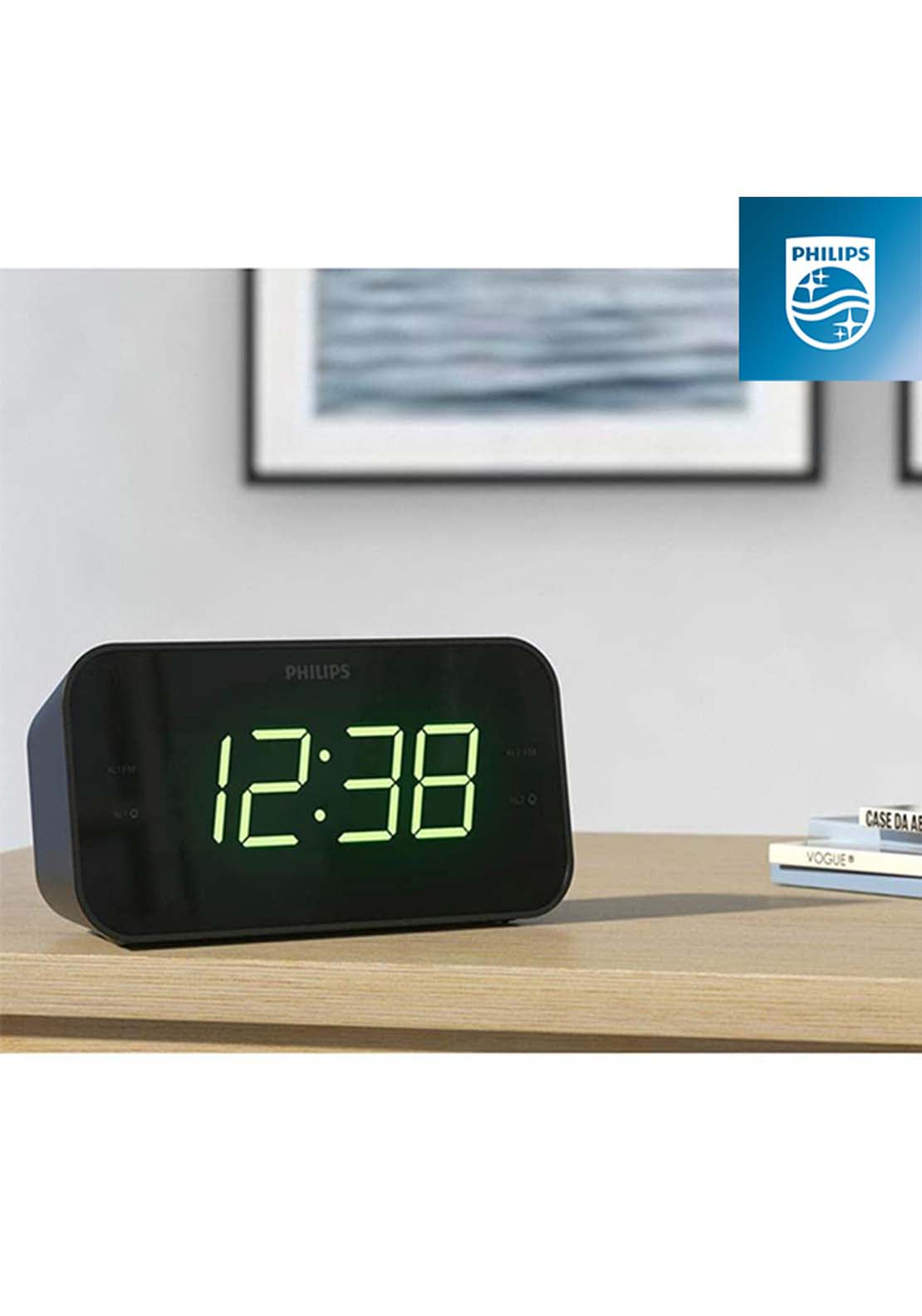 Philips Alarm Clock - Black | Tar330605 3 Shaws Department Stores