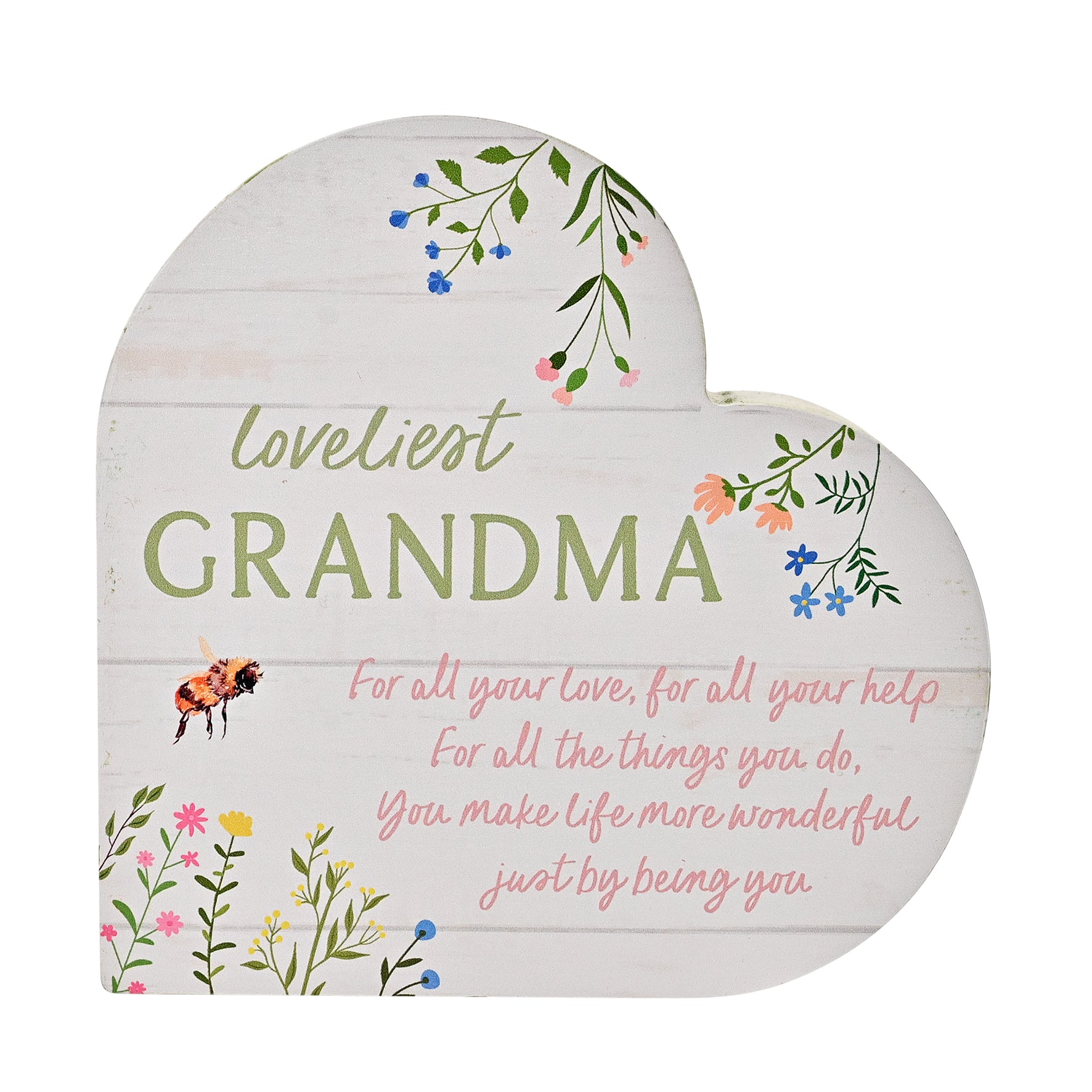 The Cottage Garden The Cottage Garden Floral Heart Mantel Plaque &