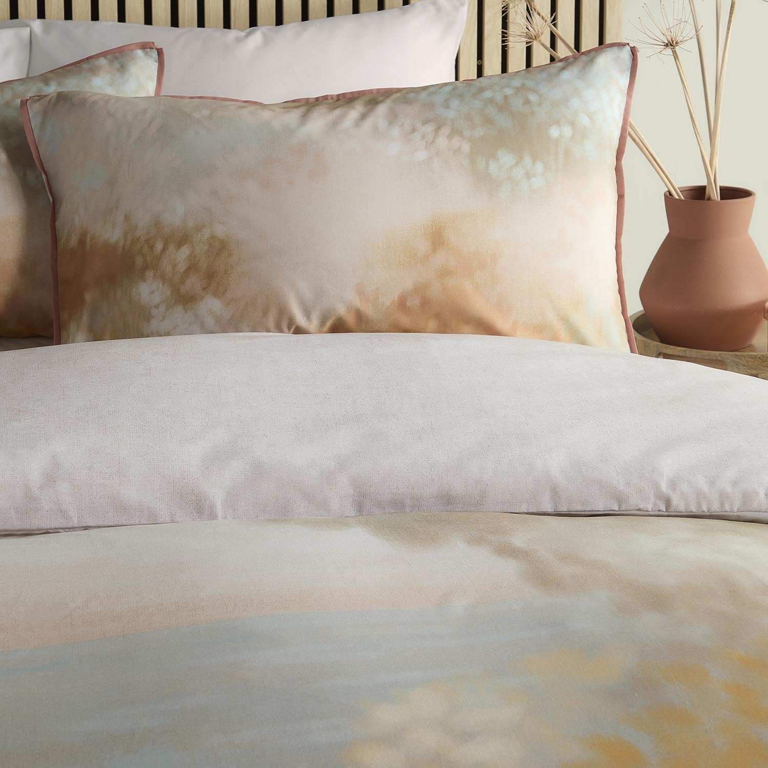 Heather & Ferne Amalfi Duvet Cover Set - Natural 2 Shaws Department Stores