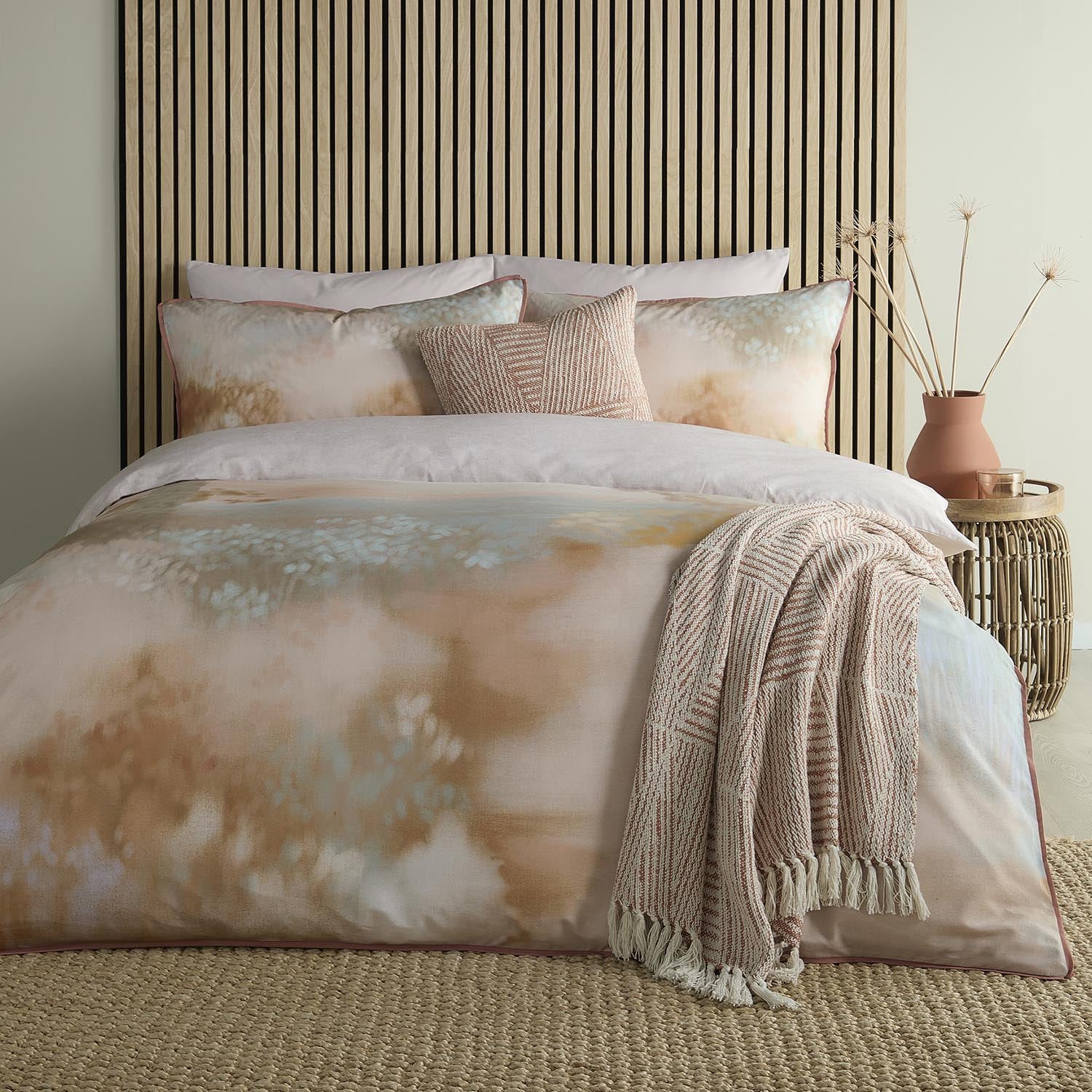 Heather & Ferne Amalfi Duvet Cover Set - Natural 1 Shaws Department Stores