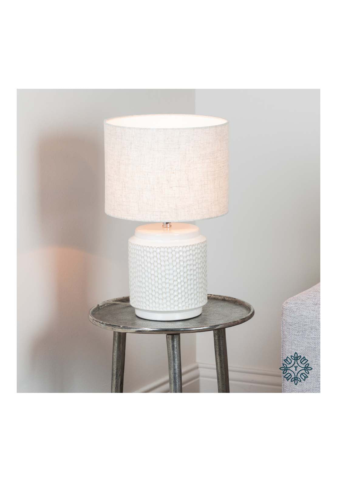 The Home Collection Table Lamp 44cm - Cream 2 Shaws Department Stores