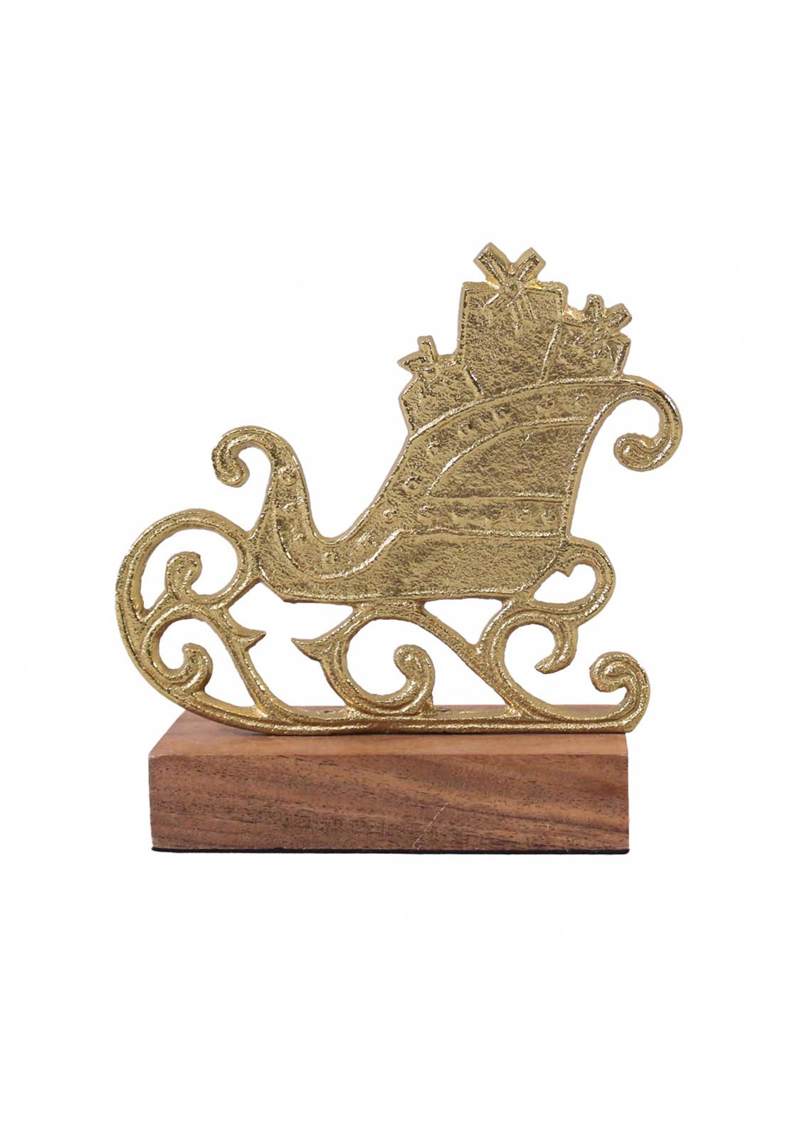 Festive Santa Sleigh Gold - Gold