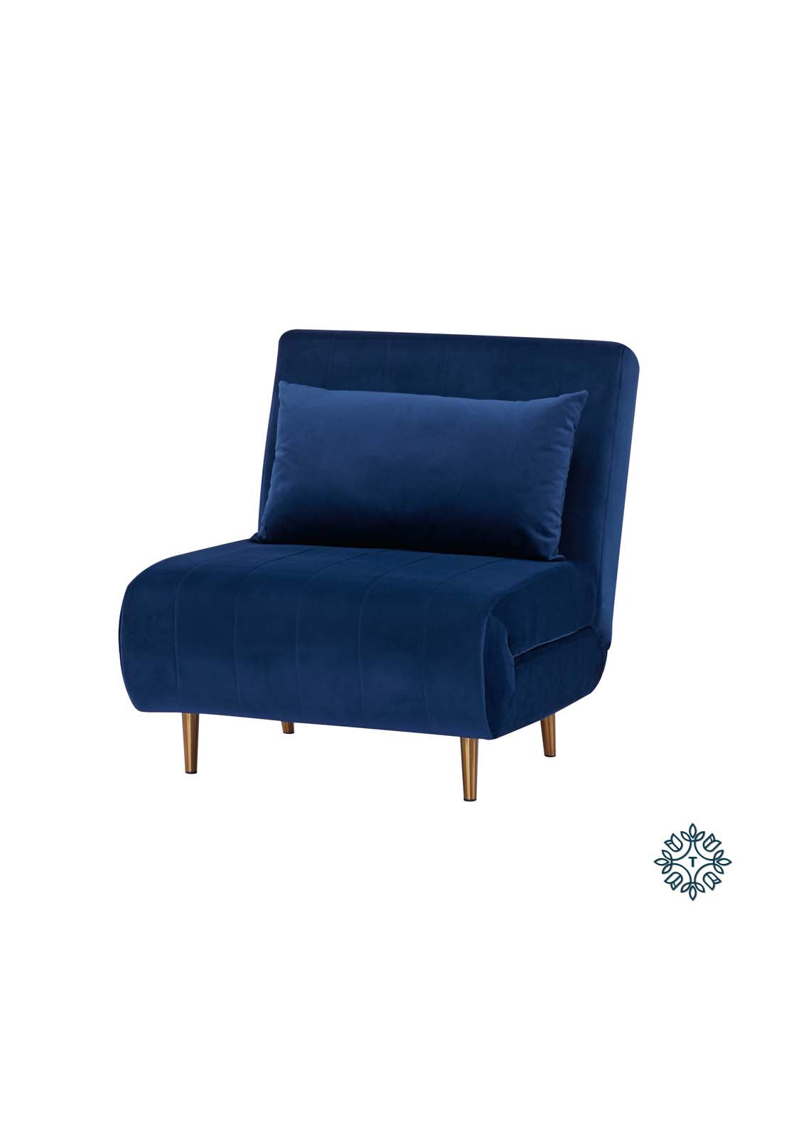 The Home Collection Bessie Single Sofa Bed - Blue 1 Shaws Department Stores