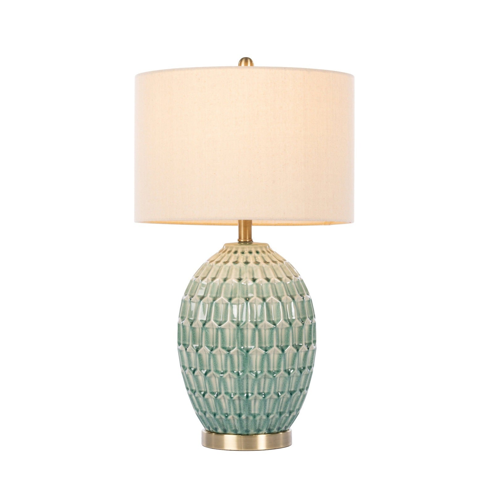 Tara Giftworks Gemma Ceramic Lamp Aqua - Aqua 2 Shaws Department Stores