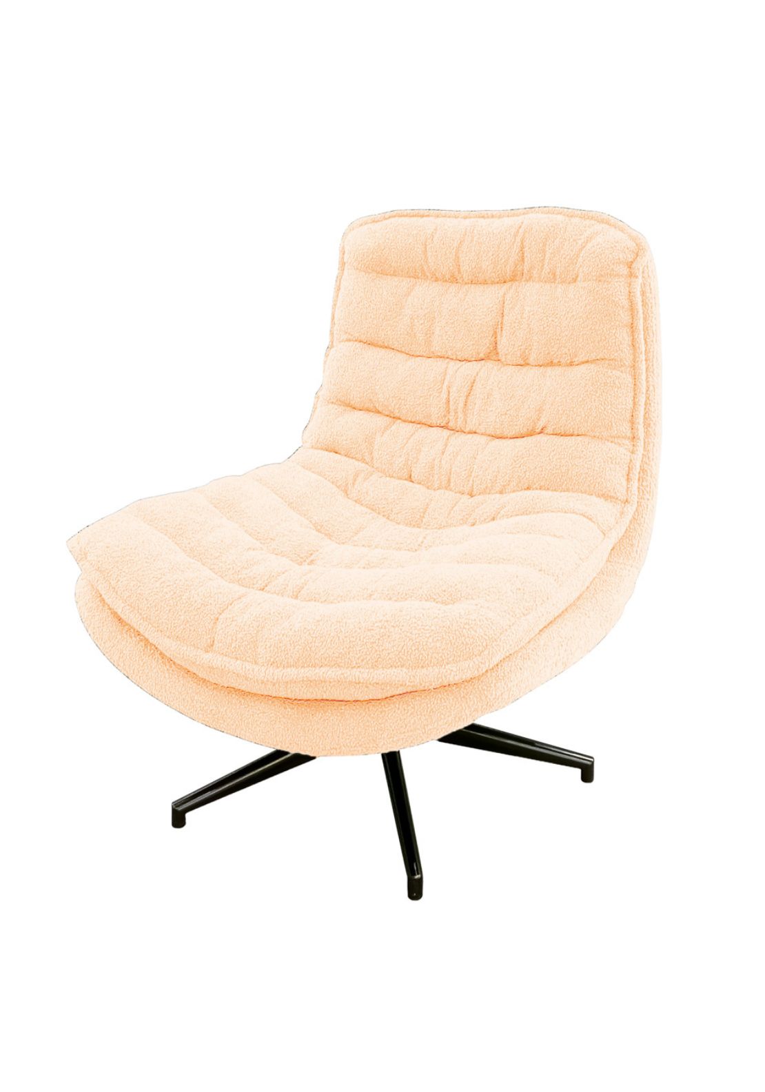 The Home Collection Yasmine Swivel Accent Boucle Chair - Beige 1 Shaws Department Stores