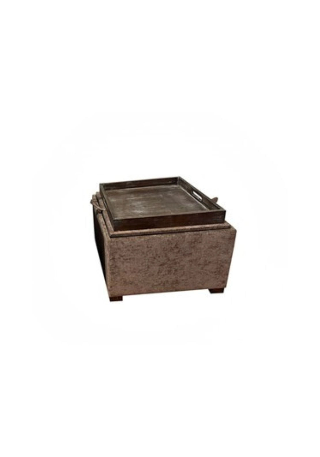 Maya Tray Table Pouffe Small - Cappuchino