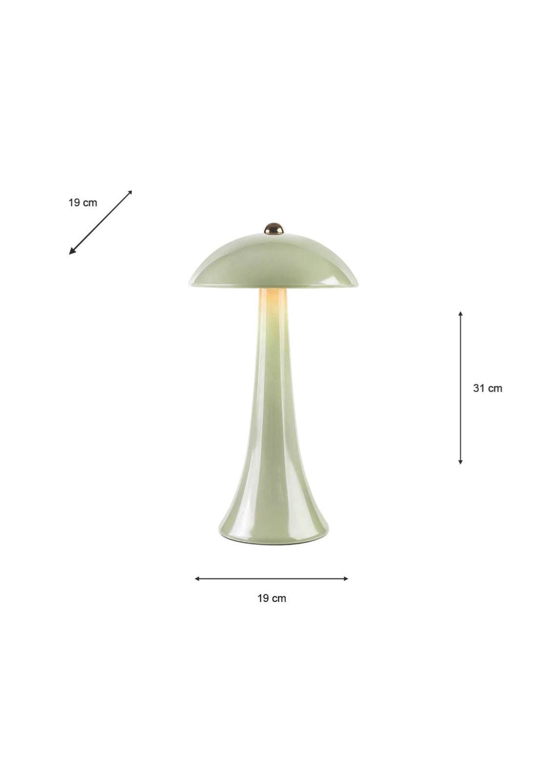 The Home Collection USB Rechargeable Lamp - Green 6 Shaws Department Stores