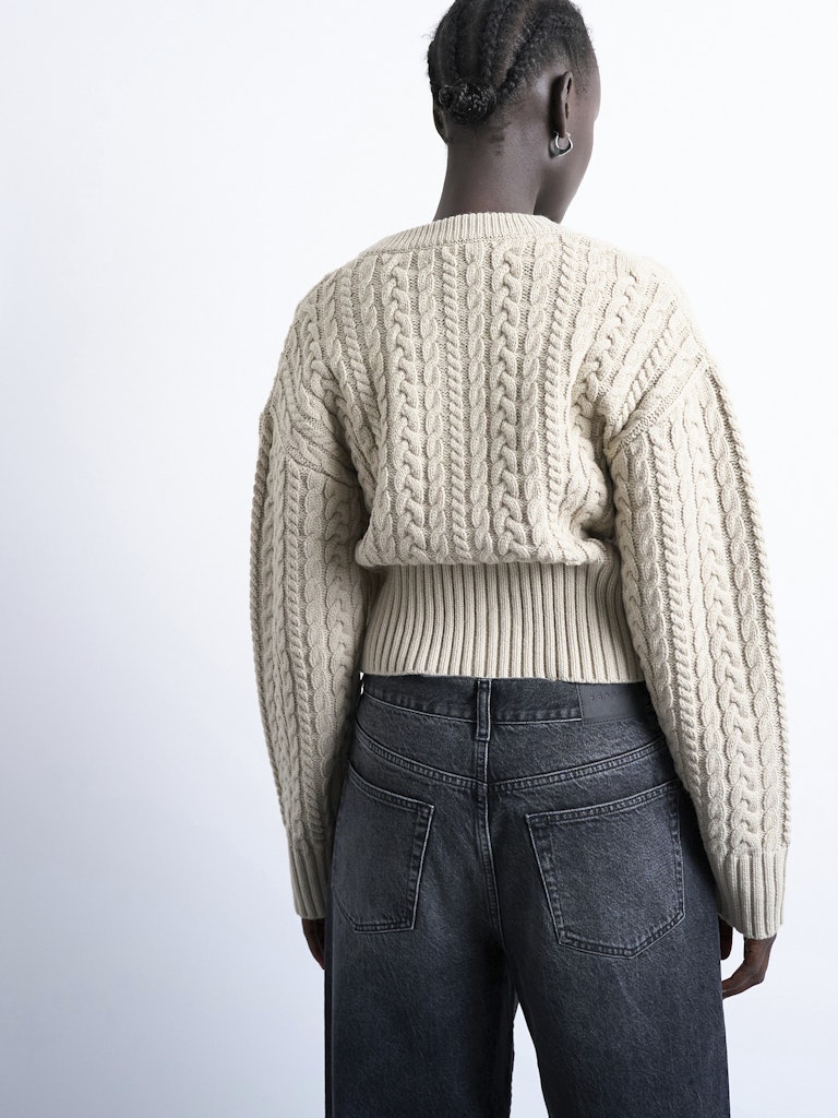 Topshop Mira Long Sleeve O Neck Cardigan - Snow White 2 Shaws Department Stores