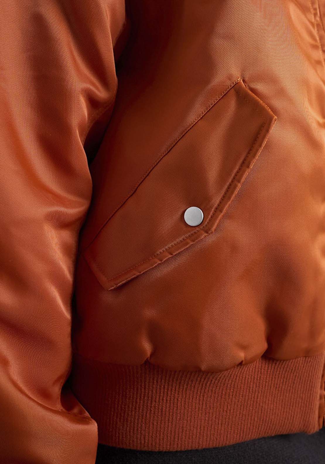 Topshop Vera Short Jacket - Orange Ochre 3 Shaws Department Stores