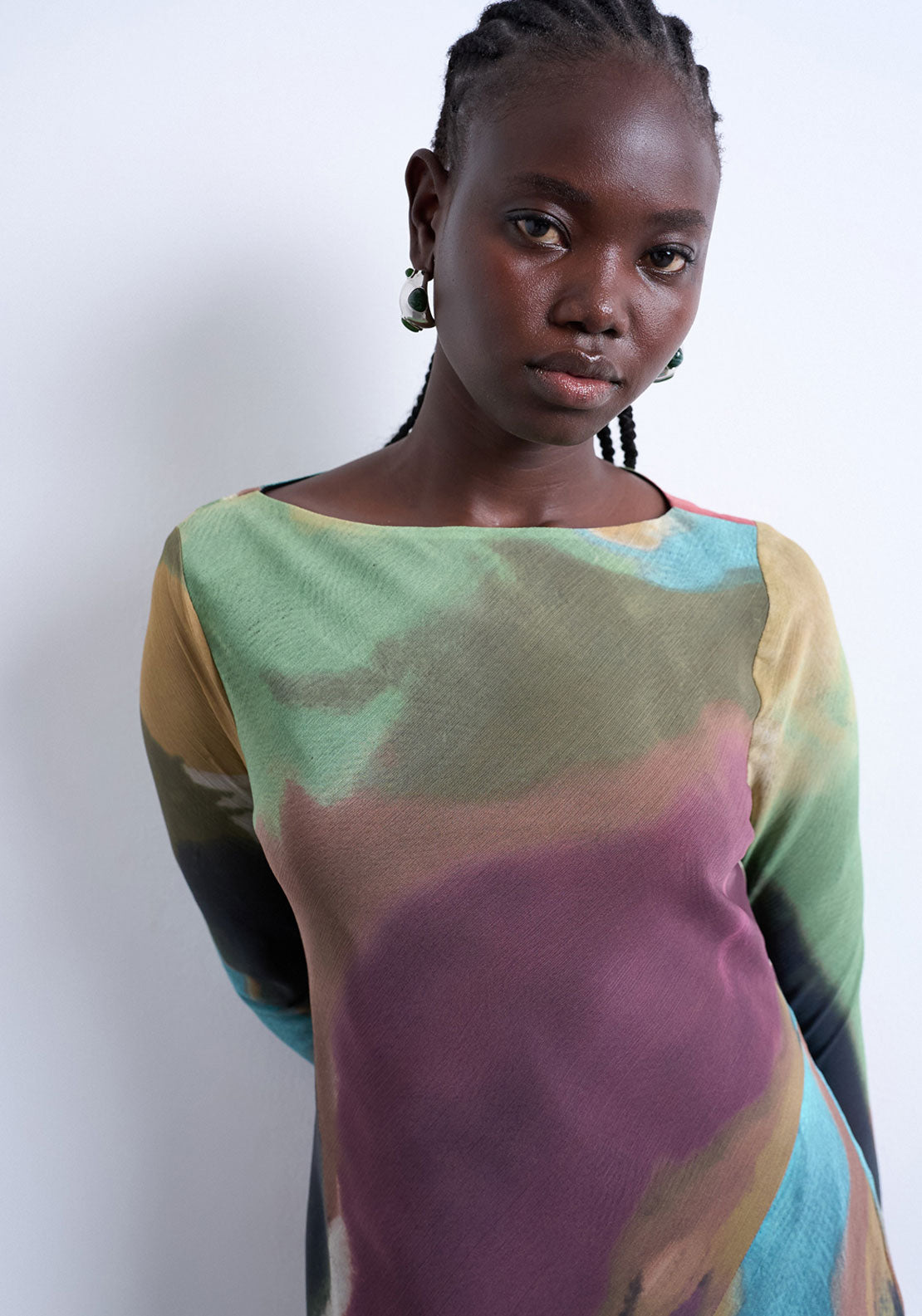 Topshop Sofie Dress - Chocolate Brown 3 Shaws Department Stores