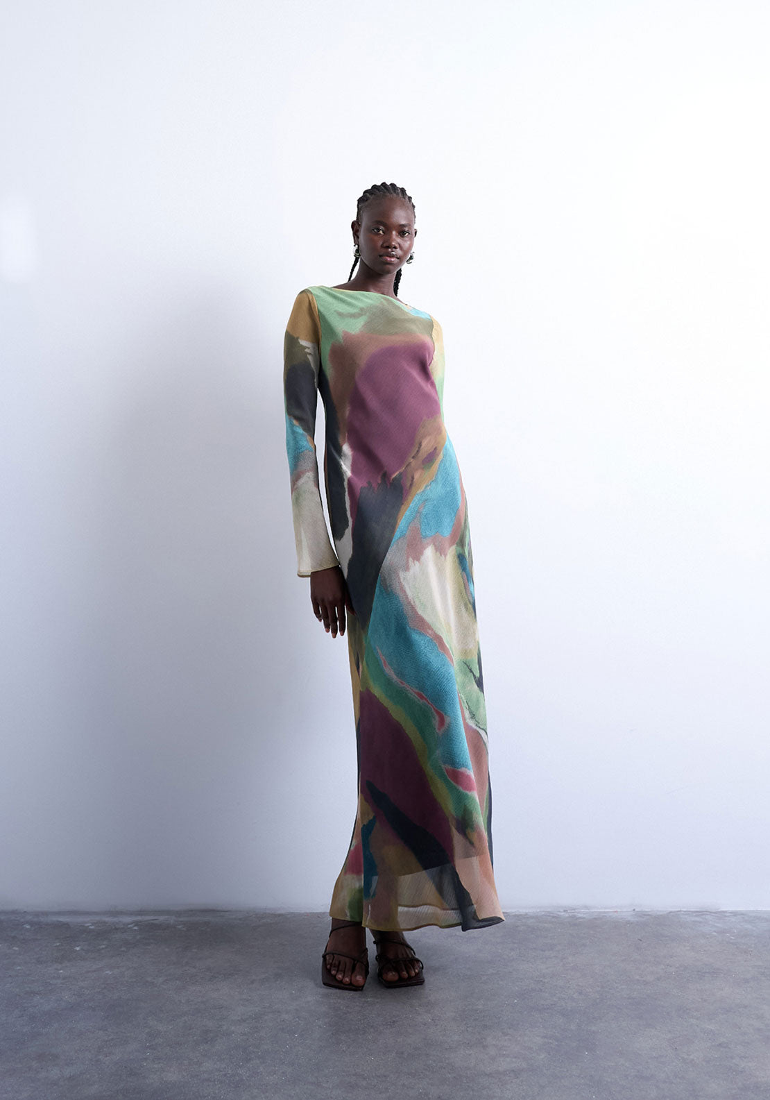 Topshop Sofie Dress - Chocolate Brown 1 Shaws Department Stores