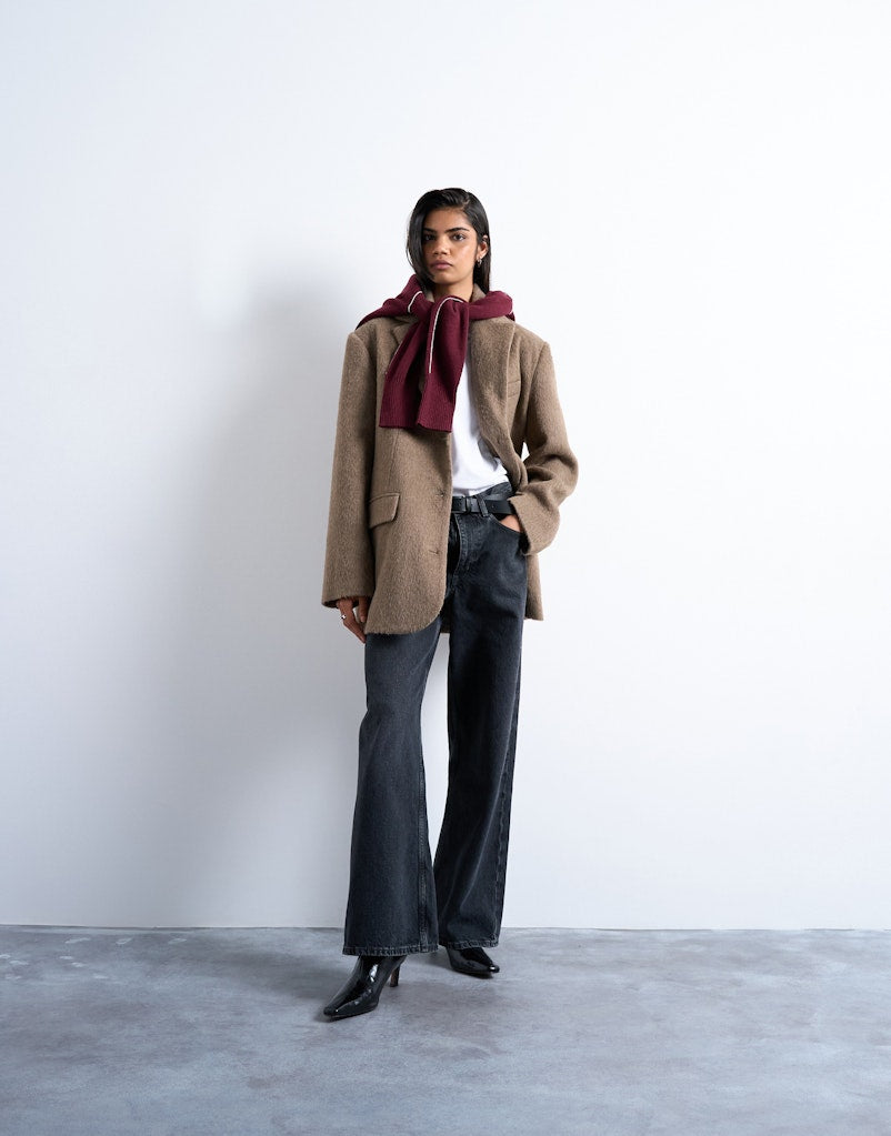 Topshop Alexa Short Coat - Camel 4 Shaws Department Stores