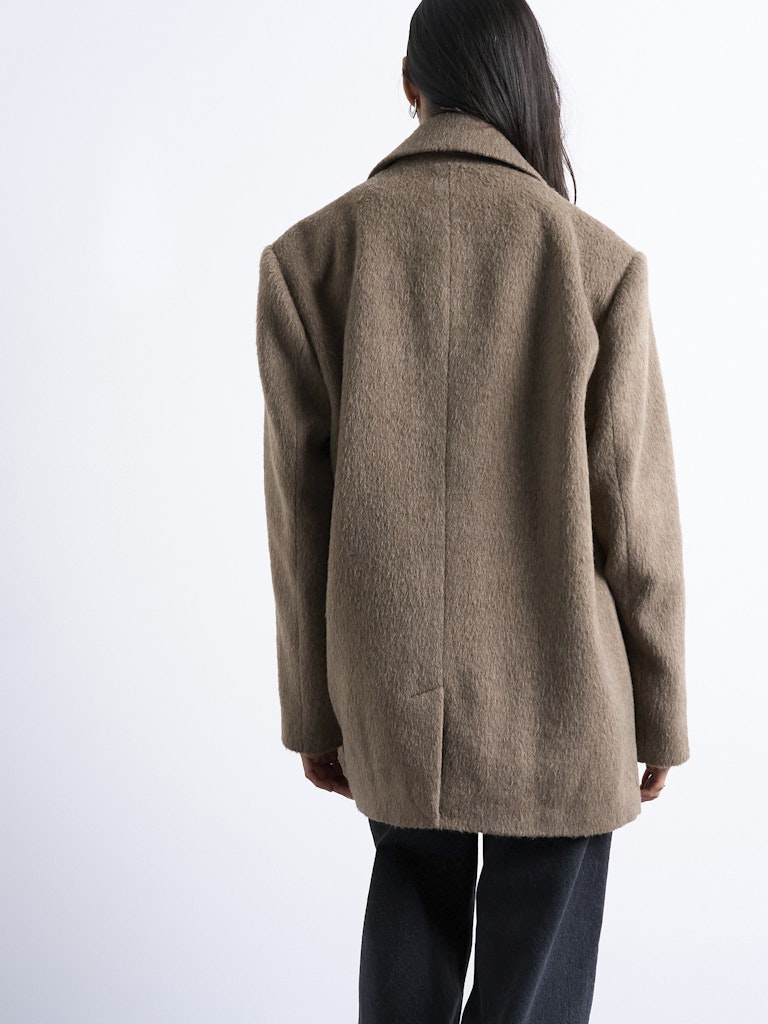 Topshop Alexa Short Coat - Camel 2 Shaws Department Stores