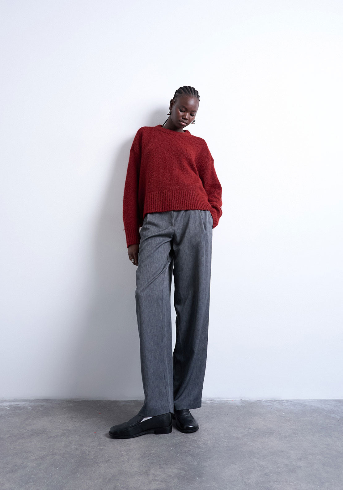 Topshop Ultimate Long Sleeve Pullover - Rio Red 4 Shaws Department Stores