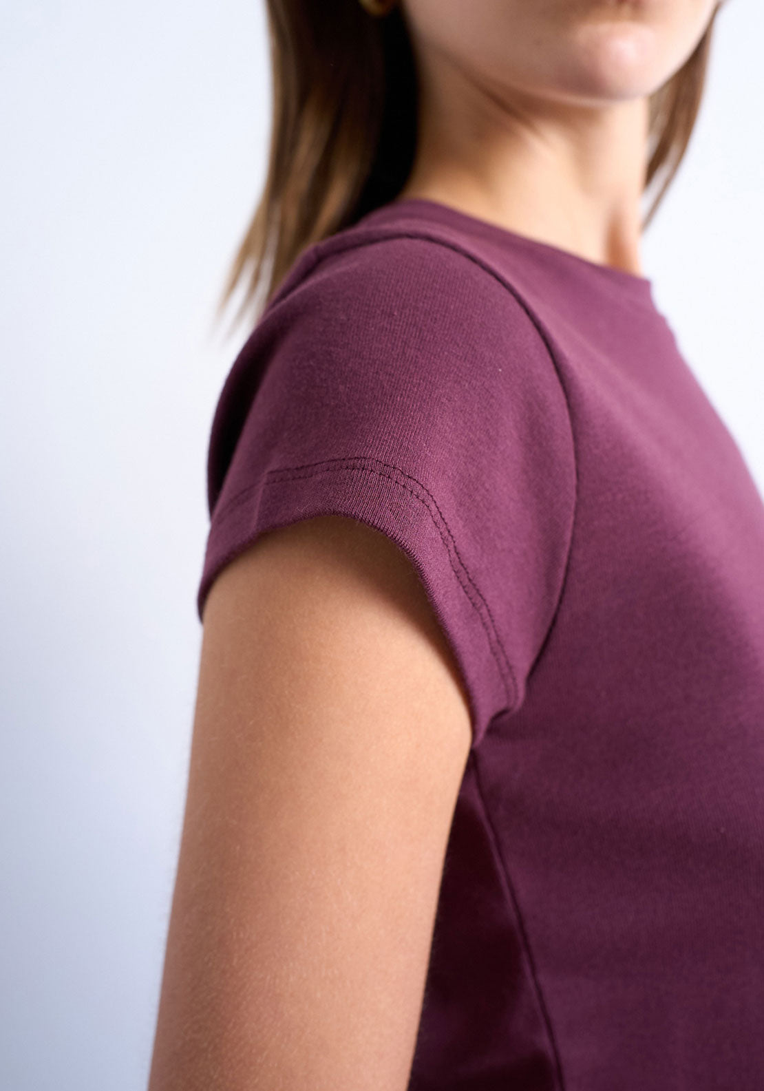 Topshop Everyday Short sleeve Top - Burgundy 3 Shaws Department Stores