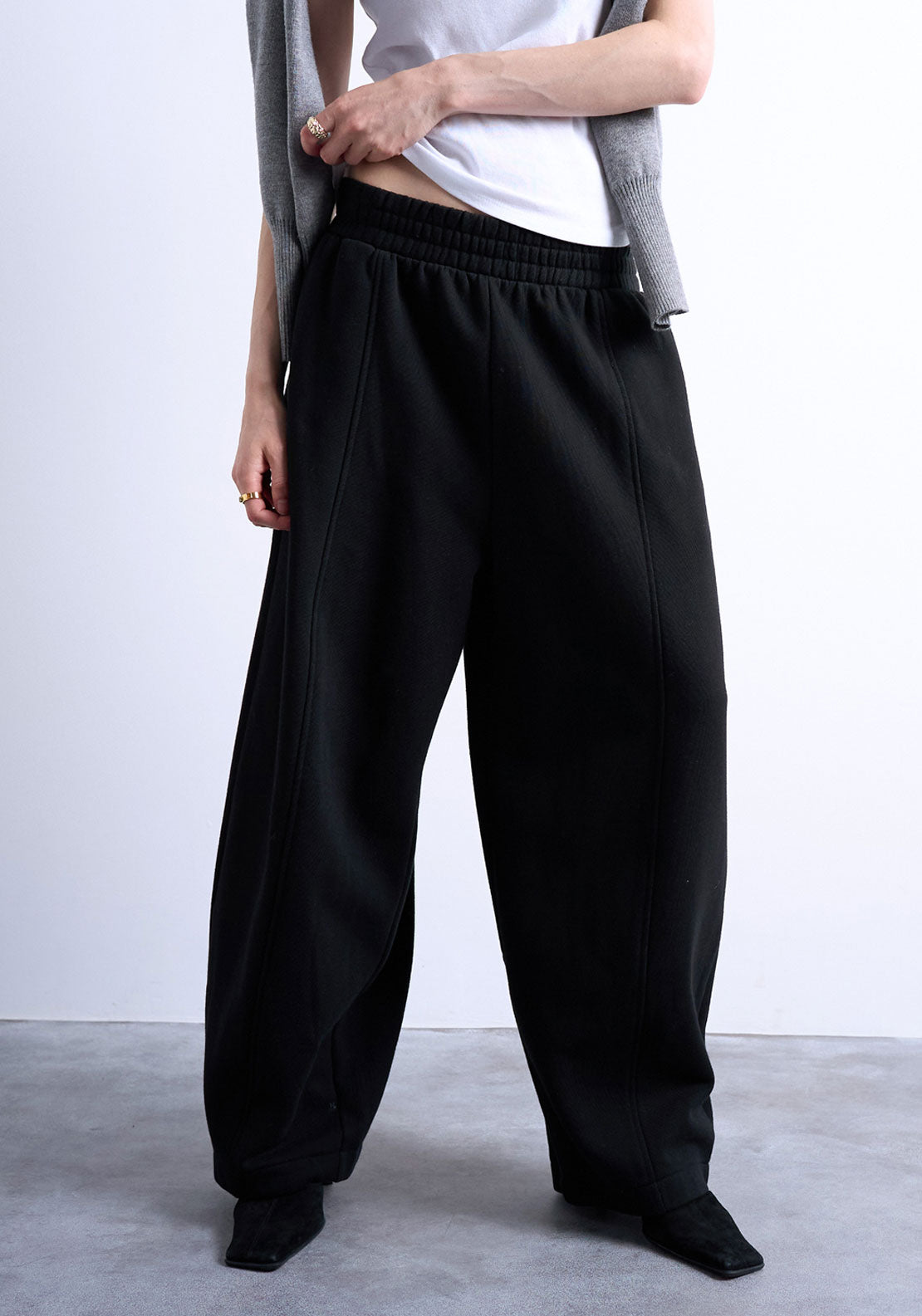Topshop Rikke Balloon Joggers - Black 1 Shaws Department Stores