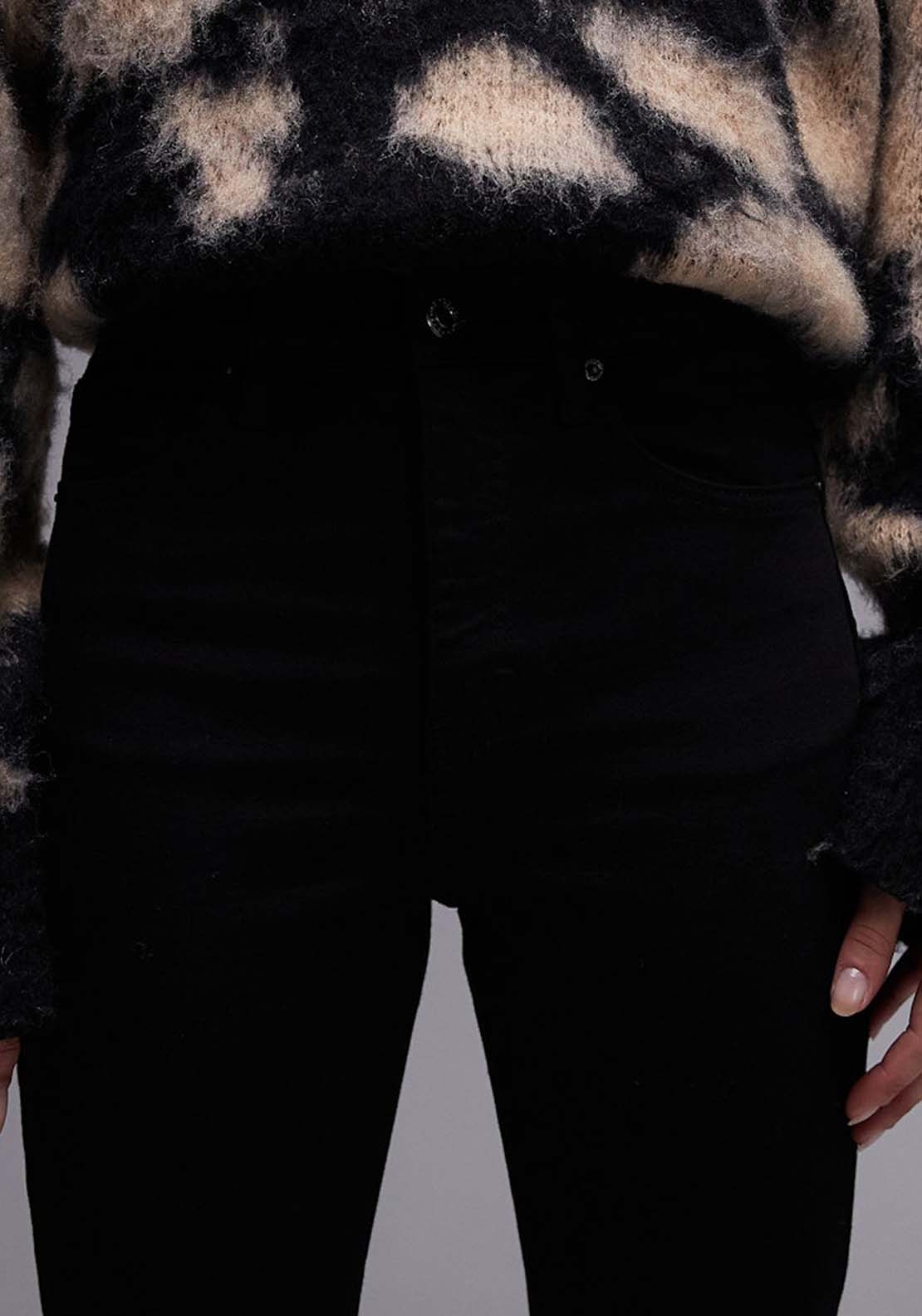Topshop Jamie High Rise Jean - Black Denim 4 Shaws Department Stores