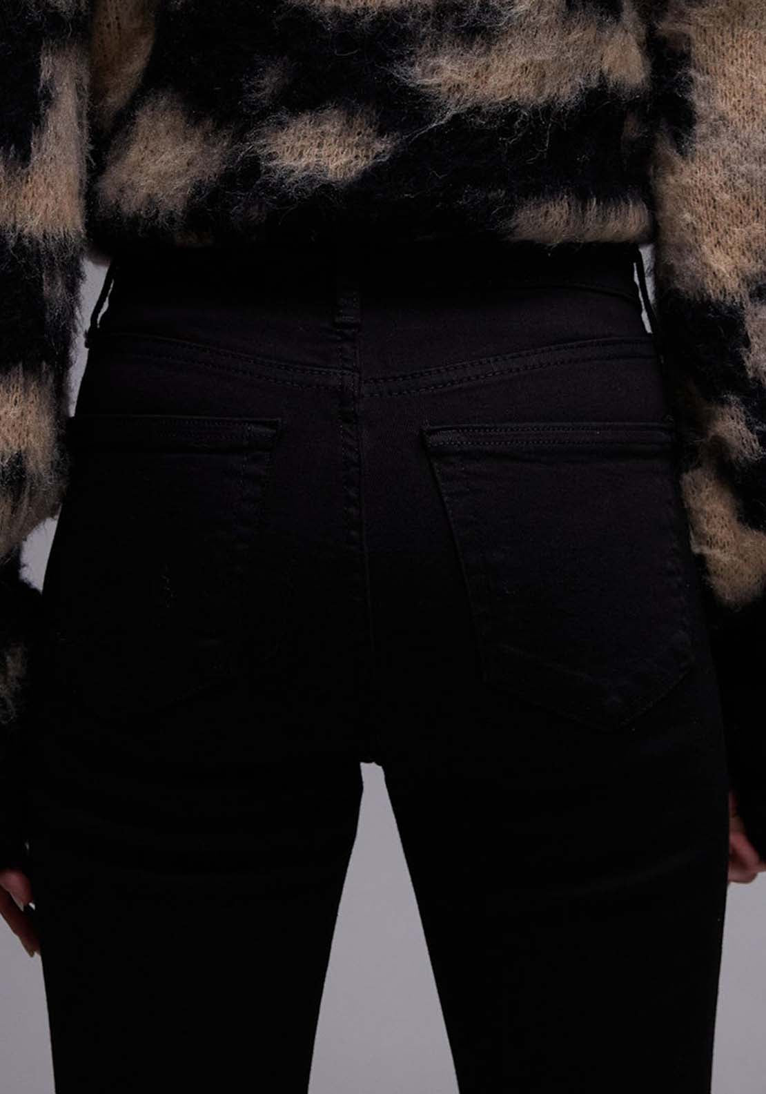 Topshop Jamie High Rise Jean - Black Denim 5 Shaws Department Stores