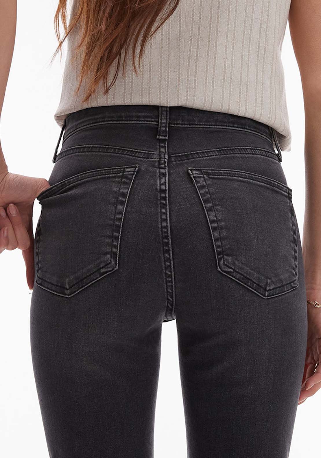 Topshop Jamie High Rise Jean - Black Denim 5 Shaws Department Stores