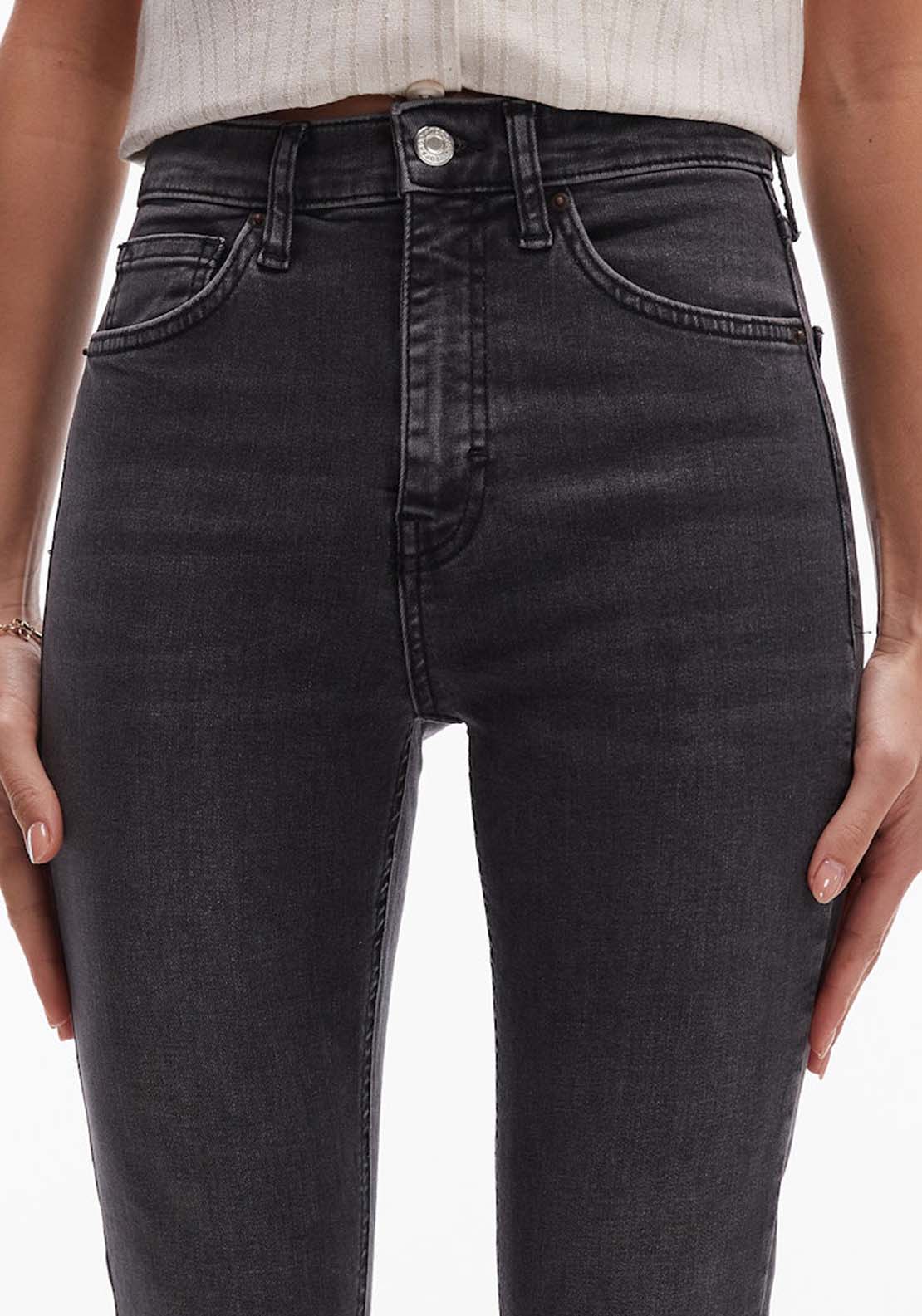 Topshop Jamie High Rise Jean - Black Denim 4 Shaws Department Stores