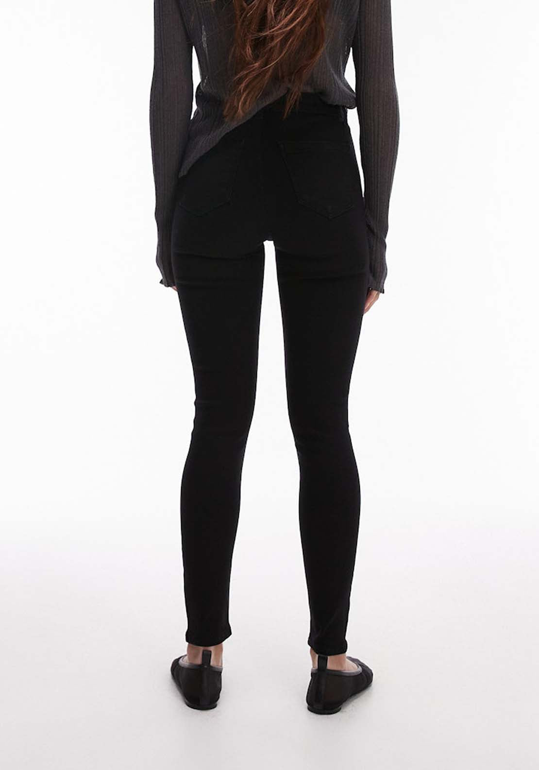 Topshop Joni High Rise Skinny Jean - Black Denim 2 Shaws Department Stores