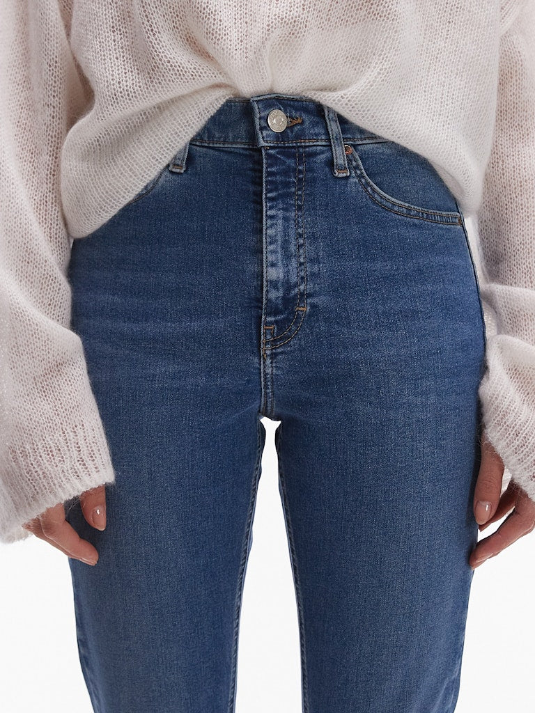 Topshop Jamie High Rise Jean - Medium Blue Denim 4 Shaws Department Stores