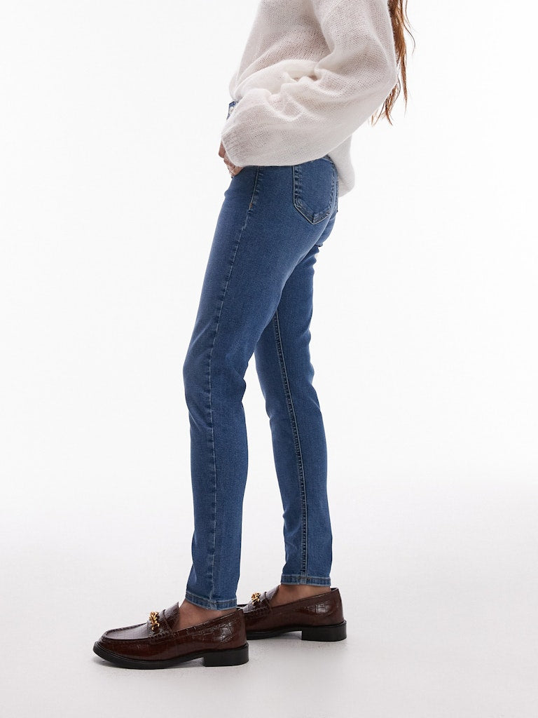 Topshop Jamie High Rise Jean - Medium Blue Denim 3 Shaws Department Stores